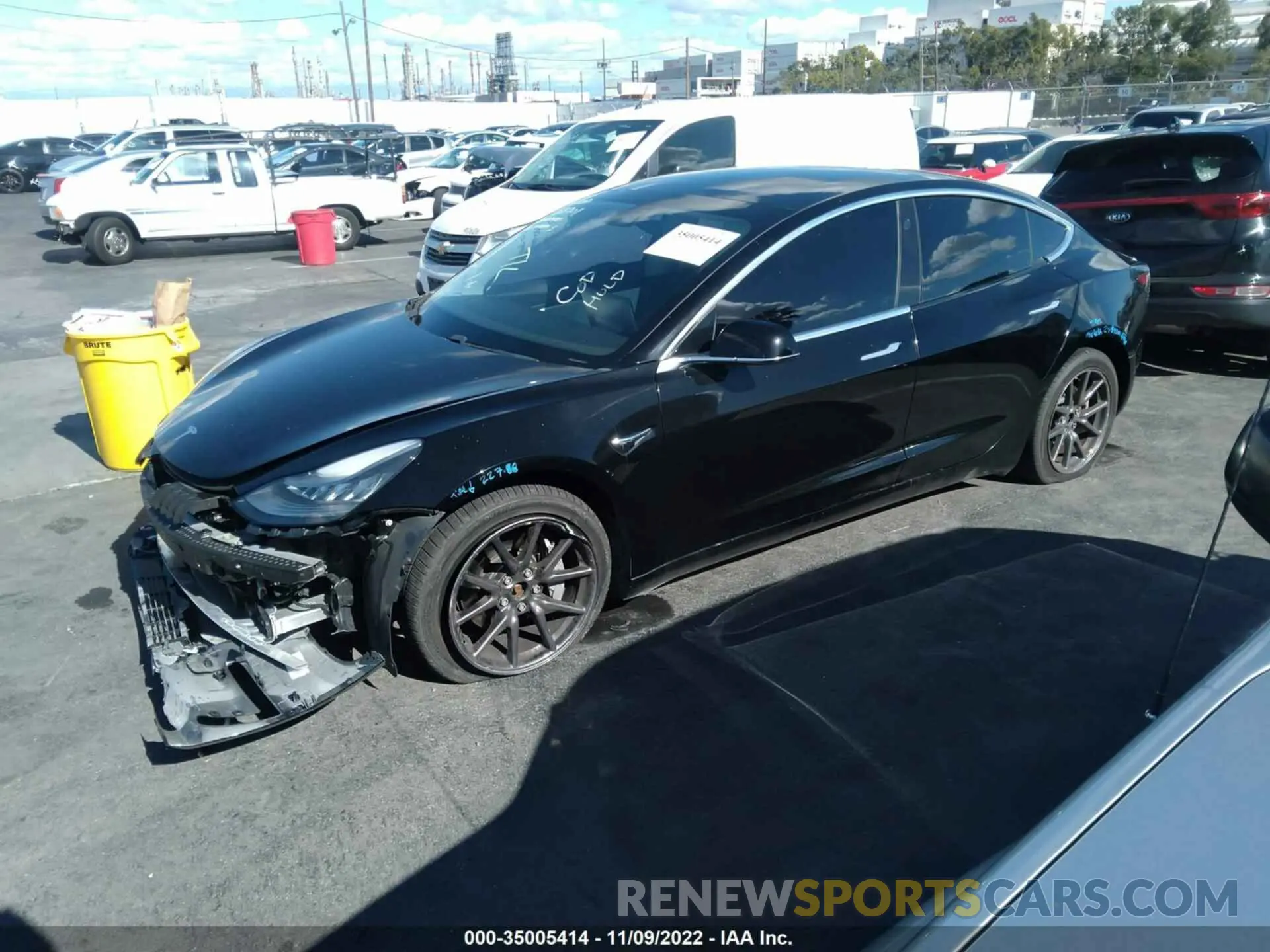 2 fotografías del automóvil dañado 5YJ3E1EB8LF742621 TESLA MODEL 3 2020