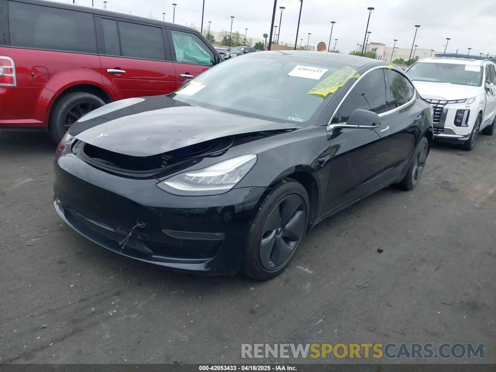 2 fotografías del automóvil dañado 5YJ3E1EB8LF790197 TESLA MODEL 3 2020