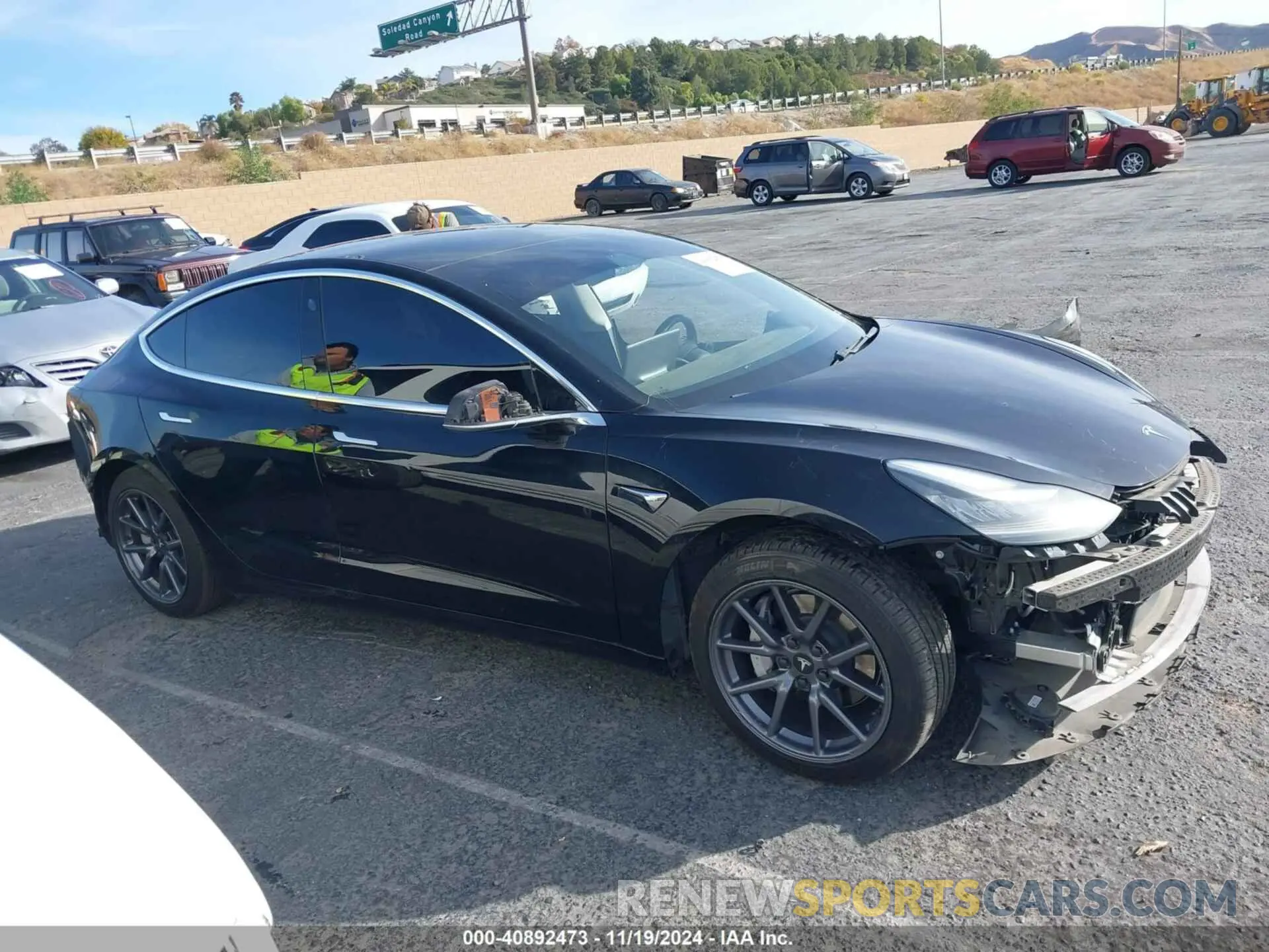 14 fotografías del automóvil dañado 5YJ3E1EB9LF600049 TESLA MODEL 3 2020