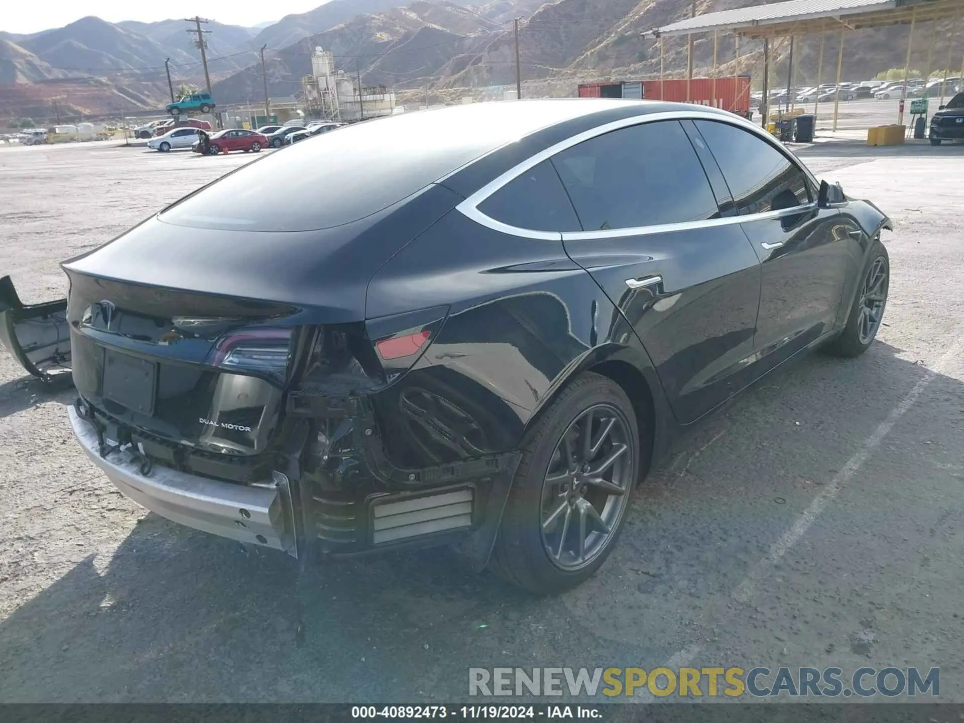 4 fotografías del automóvil dañado 5YJ3E1EB9LF600049 TESLA MODEL 3 2020