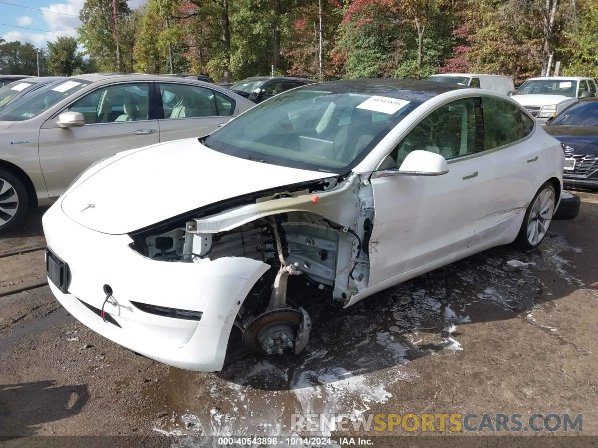 2 fotografías del automóvil dañado 5YJ3E1EB9LF621015 TESLA MODEL 3 2020