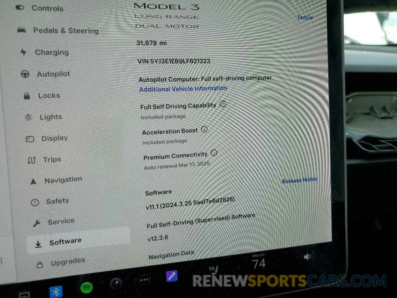9 fotografías del automóvil dañado 5YJ3E1EB9LF621323 TESLA MODEL 3 2020