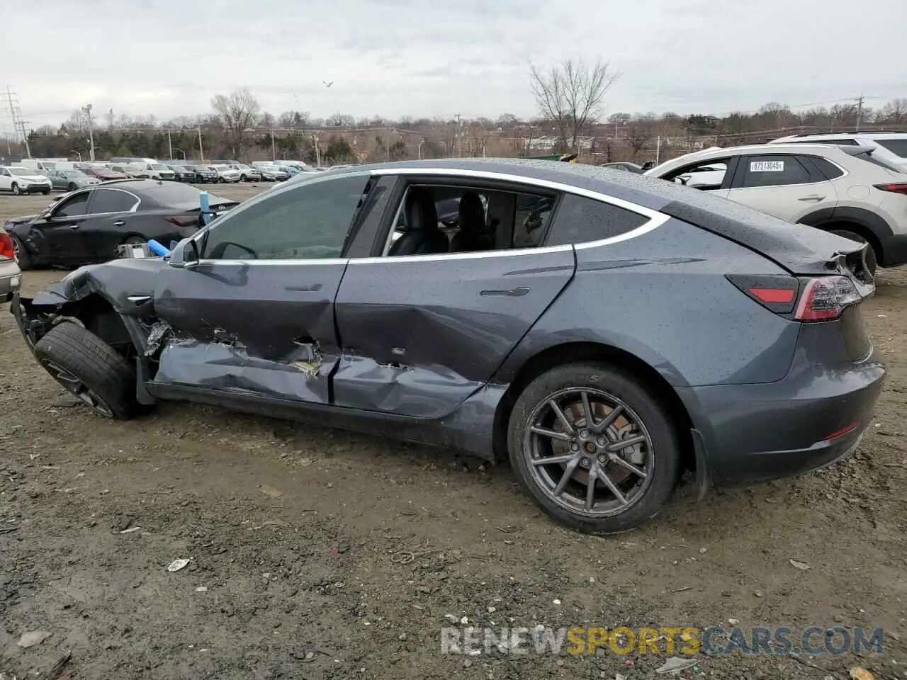2 fotografías del automóvil dañado 5YJ3E1EB9LF663670 TESLA MODEL 3 2020