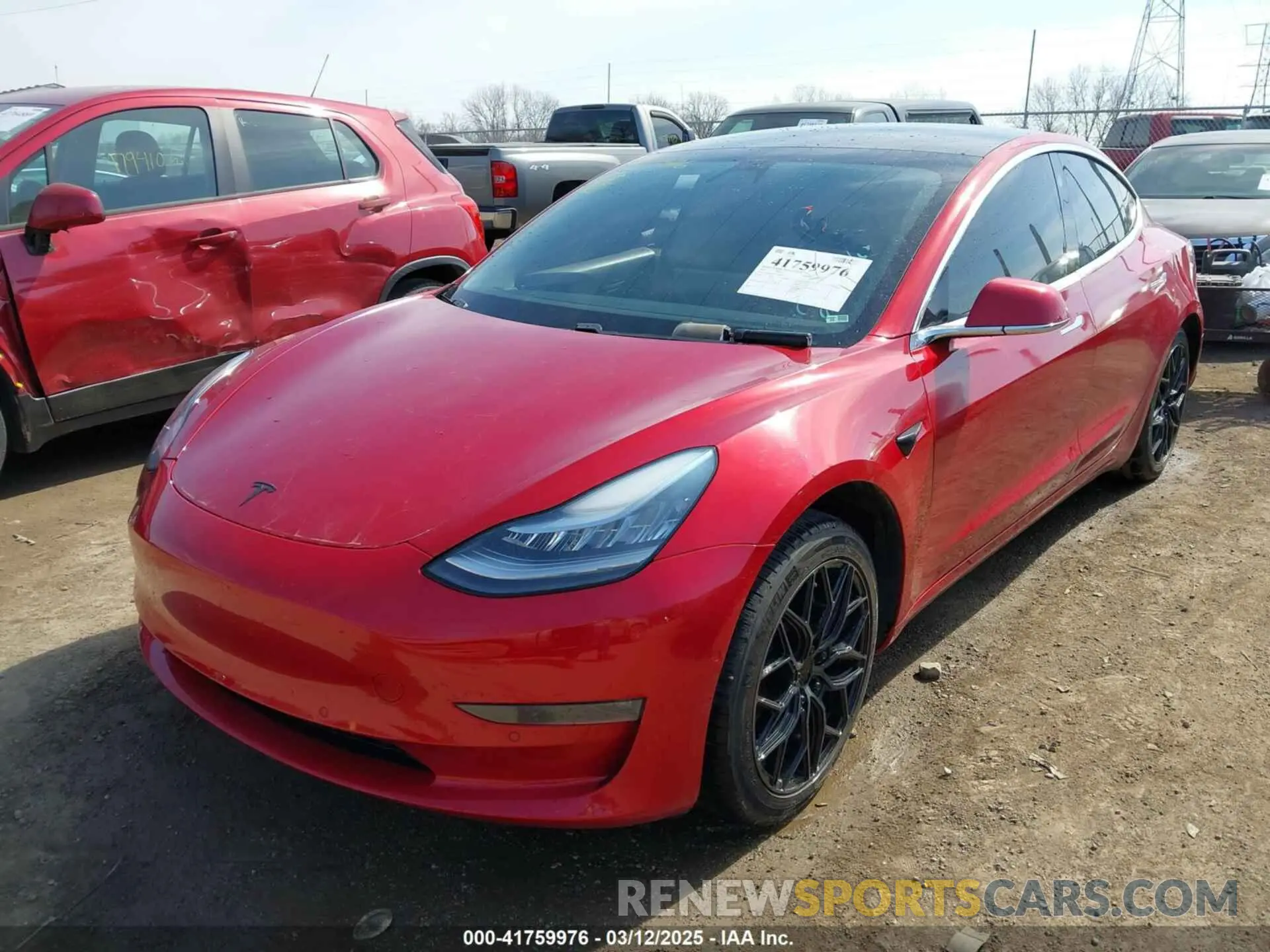 2 fotografías del automóvil dañado 5YJ3E1EB9LF666066 TESLA MODEL 3 2020