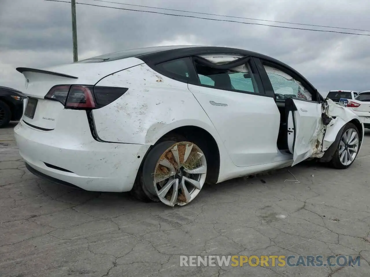 3 fotografías del automóvil dañado 5YJ3E1EB9LF667394 TESLA MODEL 3 2020