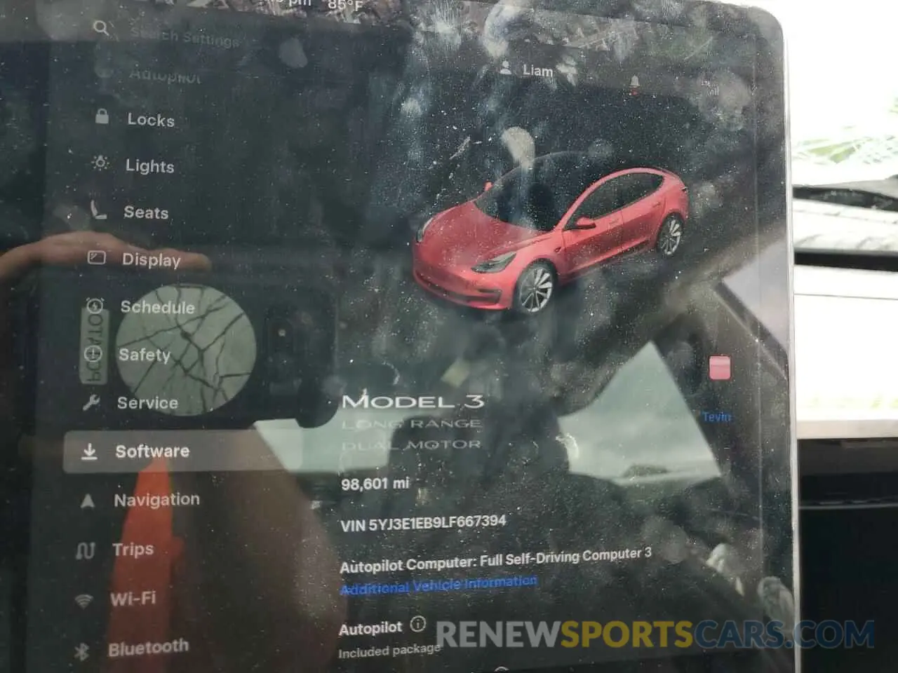 9 fotografías del automóvil dañado 5YJ3E1EB9LF667394 TESLA MODEL 3 2020