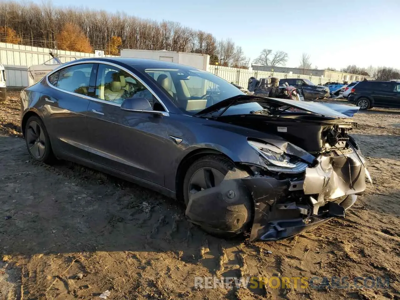 4 fotografías del automóvil dañado 5YJ3E1EB9LF710910 TESLA MODEL 3 2020