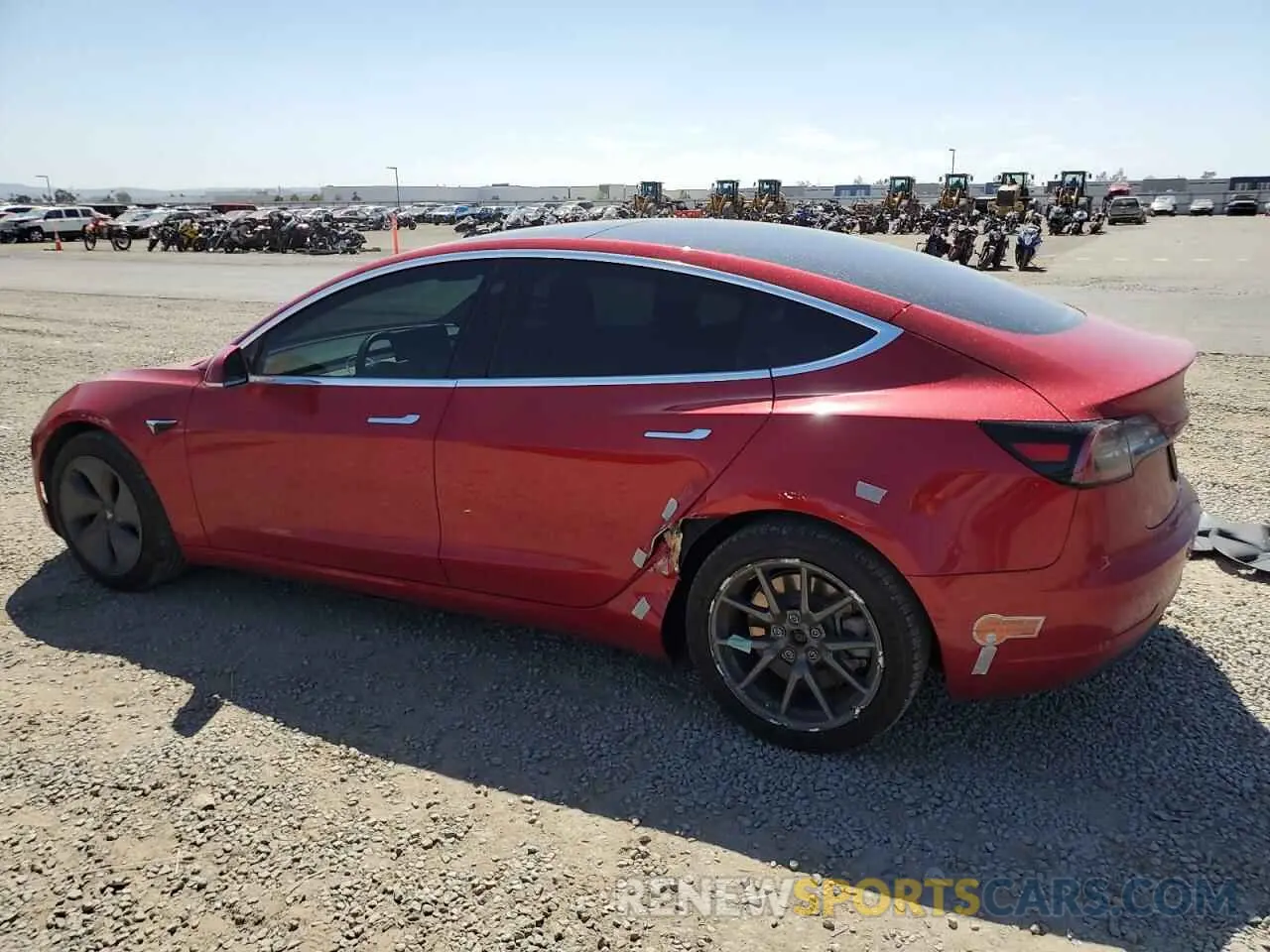 2 fotografías del automóvil dañado 5YJ3E1EB9LF744314 TESLA MODEL 3 2020