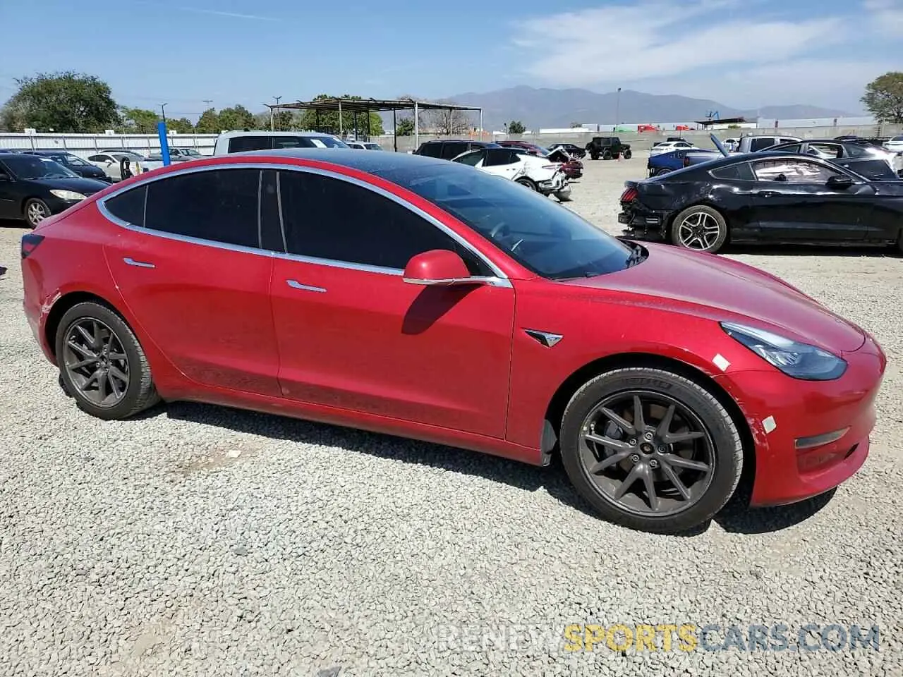 4 fotografías del automóvil dañado 5YJ3E1EB9LF744314 TESLA MODEL 3 2020