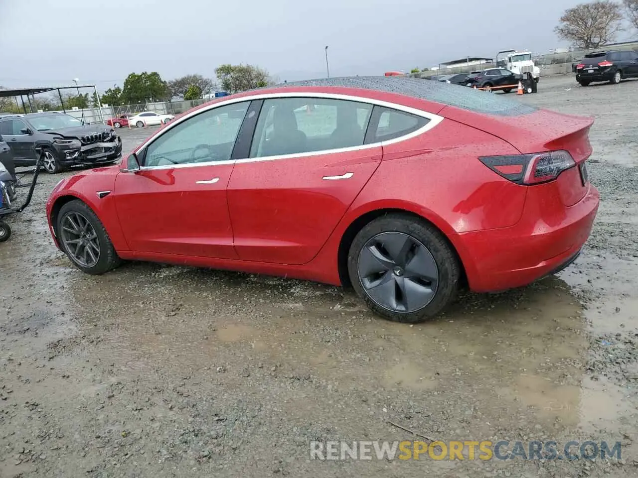 2 fotografías del automóvil dañado 5YJ3E1EB9LF744328 TESLA MODEL 3 2020