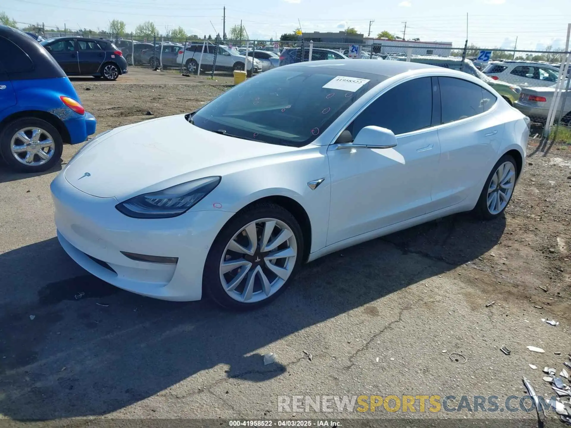 2 fotografías del automóvil dañado 5YJ3E1EB9LF783131 TESLA MODEL 3 2020