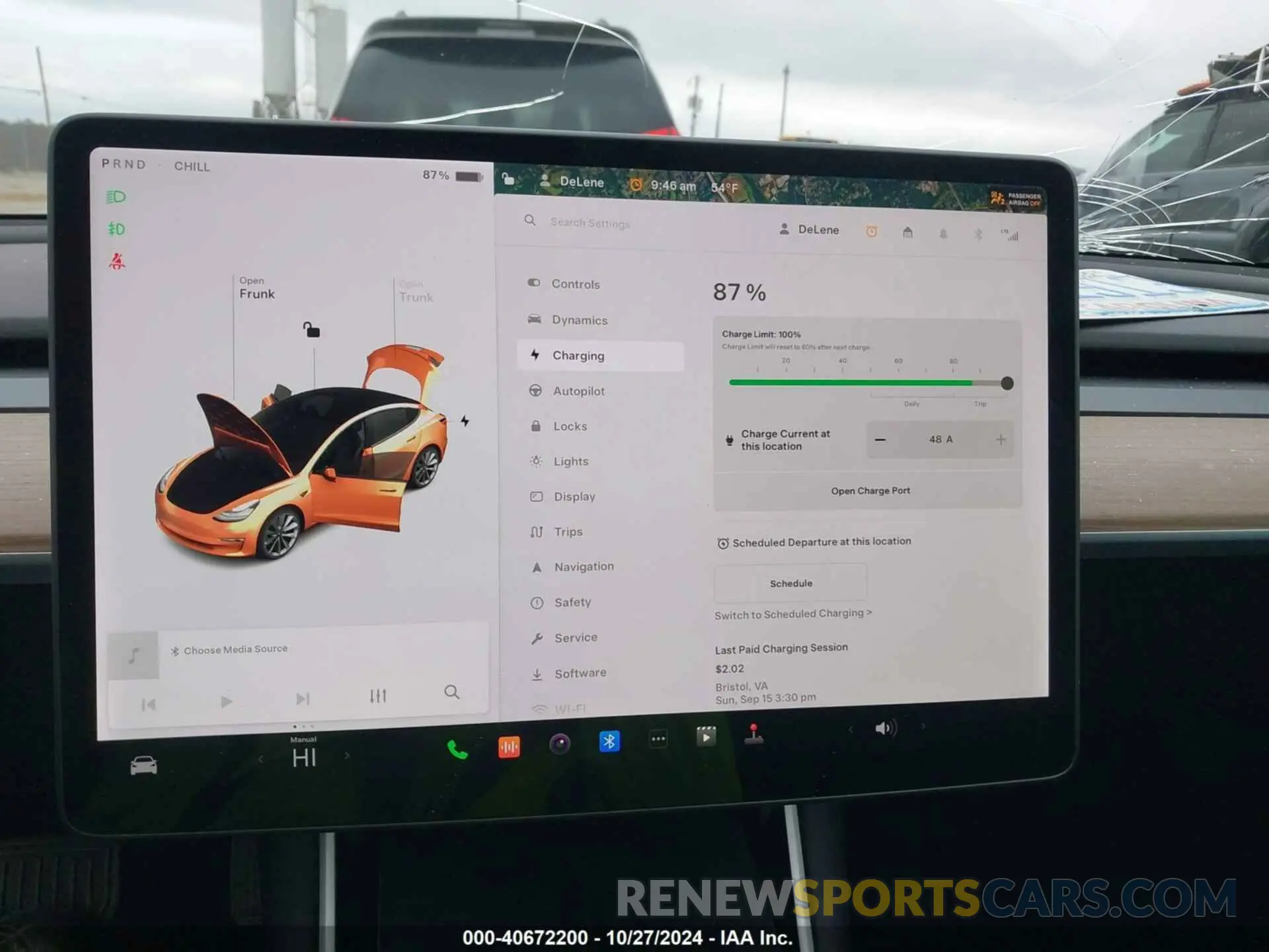 7 fotografías del automóvil dañado 5YJ3E1EB9LF787504 TESLA MODEL 3 2020