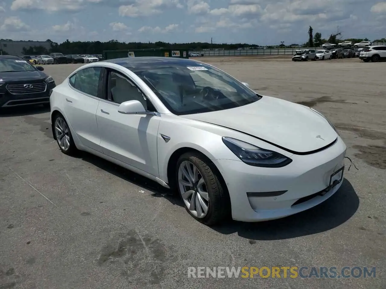 4 fotografías del automóvil dañado 5YJ3E1EB9LF788006 TESLA MODEL 3 2020