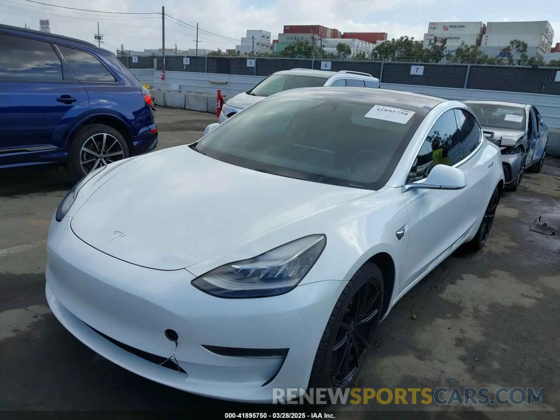 2 fotografías del automóvil dañado 5YJ3E1EB9LF795246 TESLA MODEL 3 2020