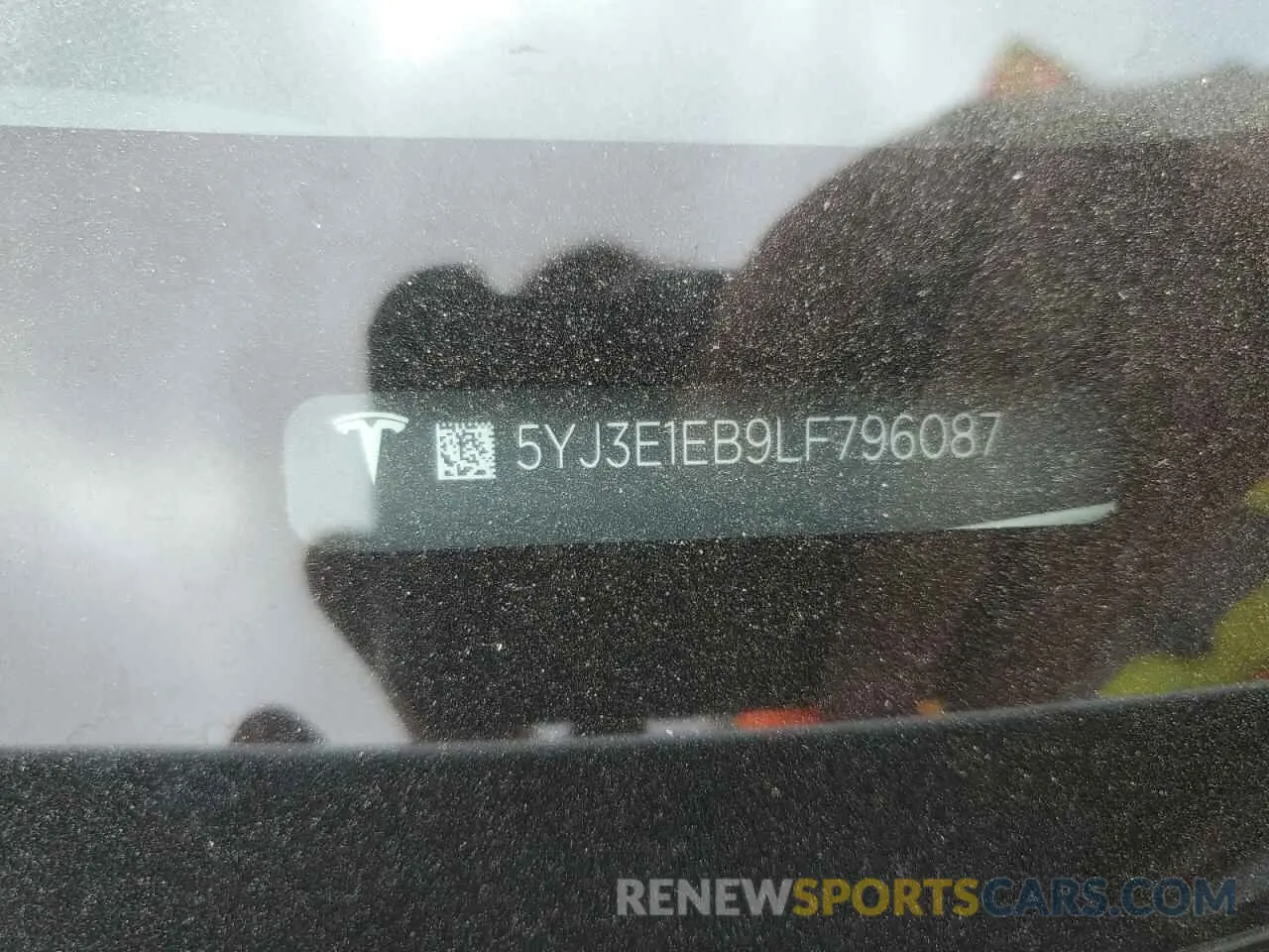 13 fotografías del automóvil dañado 5YJ3E1EB9LF796087 TESLA MODEL 3 2020