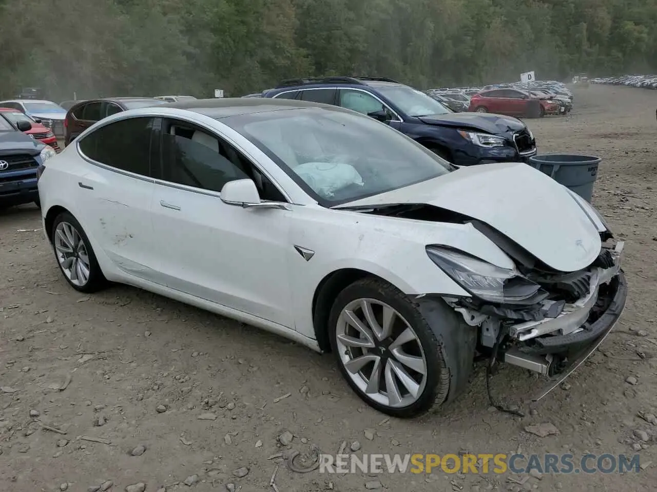 4 fotografías del automóvil dañado 5YJ3E1EB9LF796087 TESLA MODEL 3 2020