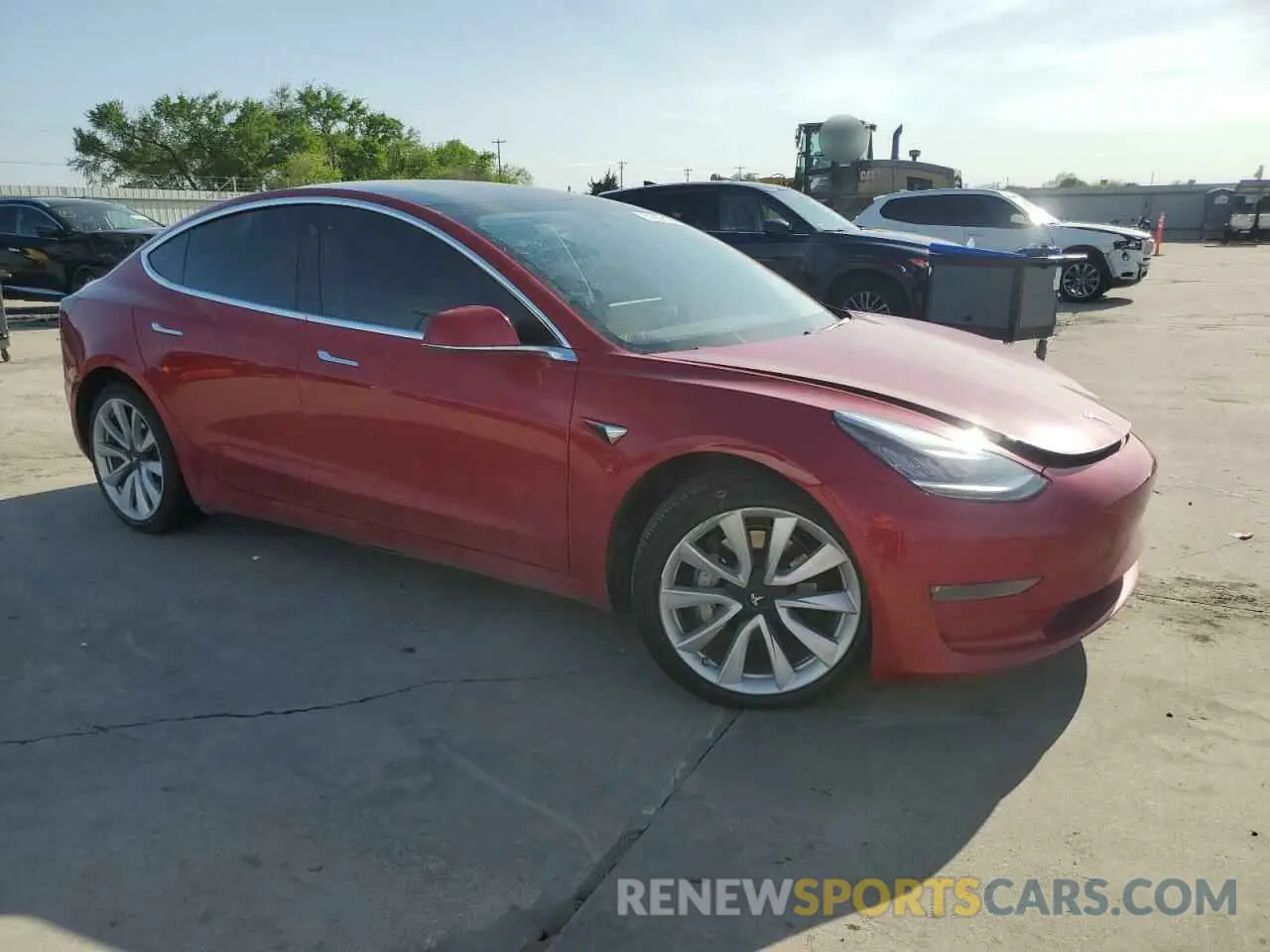 4 fotografías del automóvil dañado 5YJ3E1EB9LF801305 TESLA MODEL 3 2020