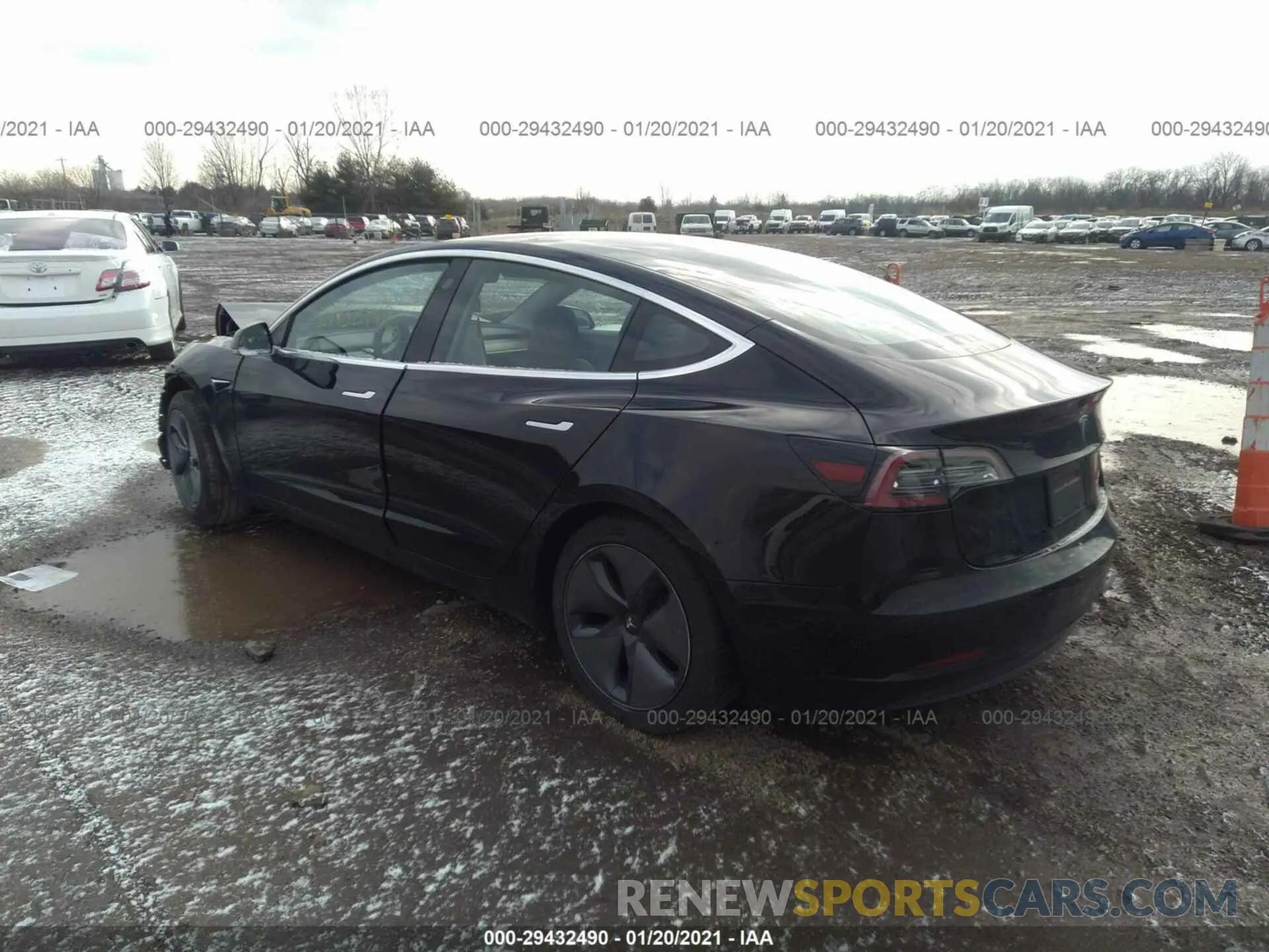 3 fotografías del automóvil dañado 5YJ3E1EBXLF599445 TESLA MODEL 3 2020