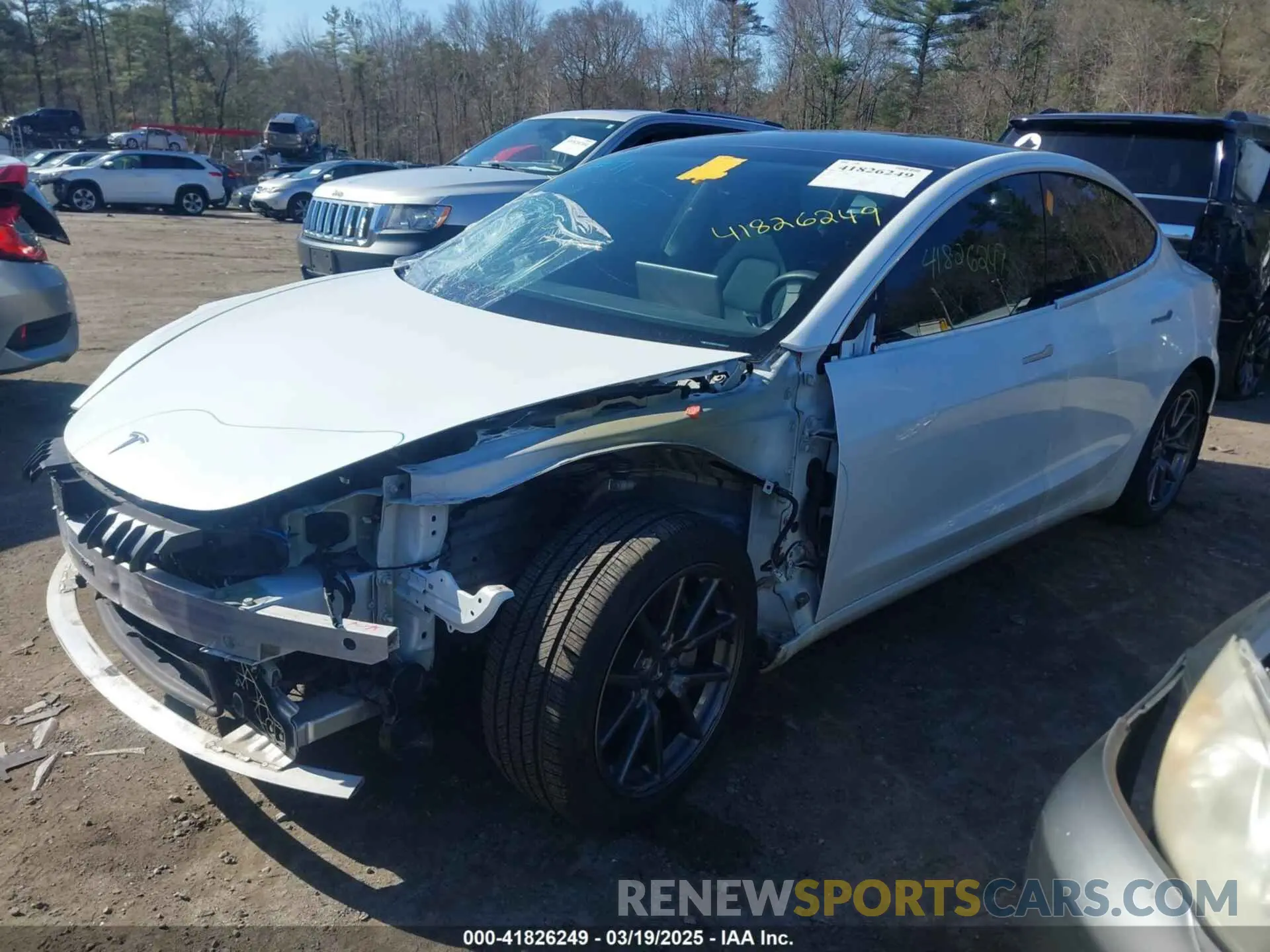 2 fotografías del automóvil dañado 5YJ3E1EBXLF636963 TESLA MODEL 3 2020