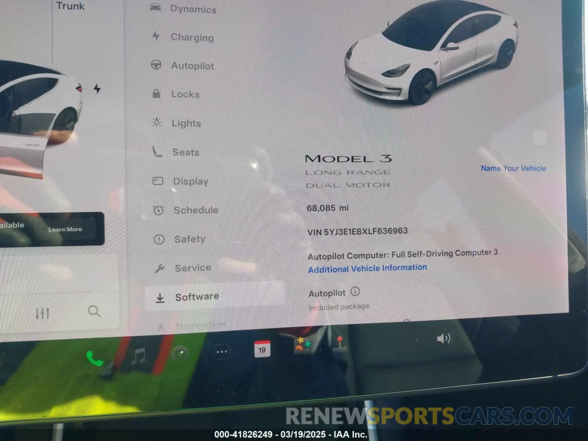 7 fotografías del automóvil dañado 5YJ3E1EBXLF636963 TESLA MODEL 3 2020