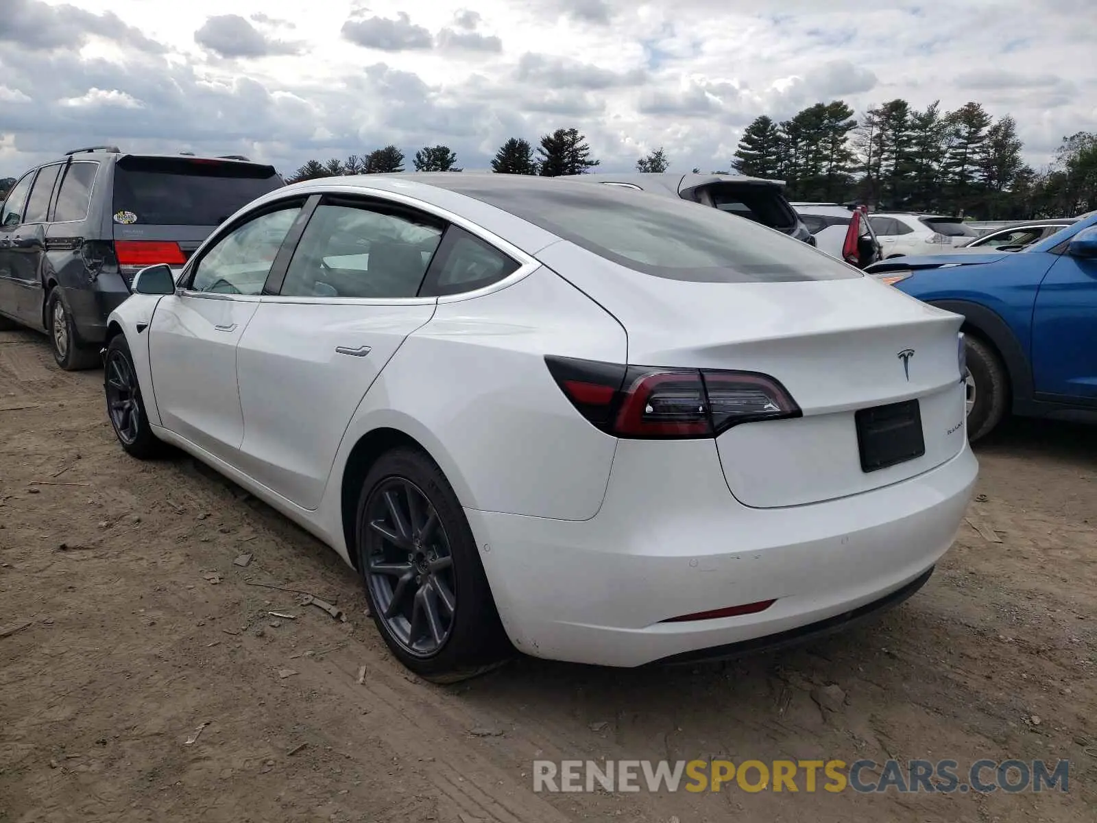 3 fotografías del automóvil dañado 5YJ3E1EBXLF637823 TESLA MODEL 3 2020