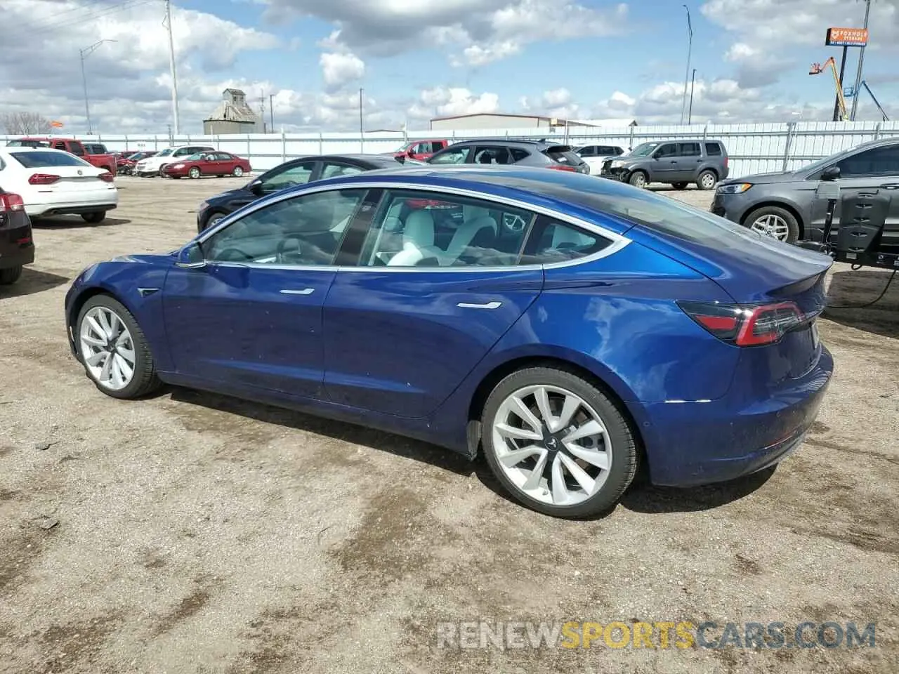 2 fotografías del automóvil dañado 5YJ3E1EBXLF640303 TESLA MODEL 3 2020