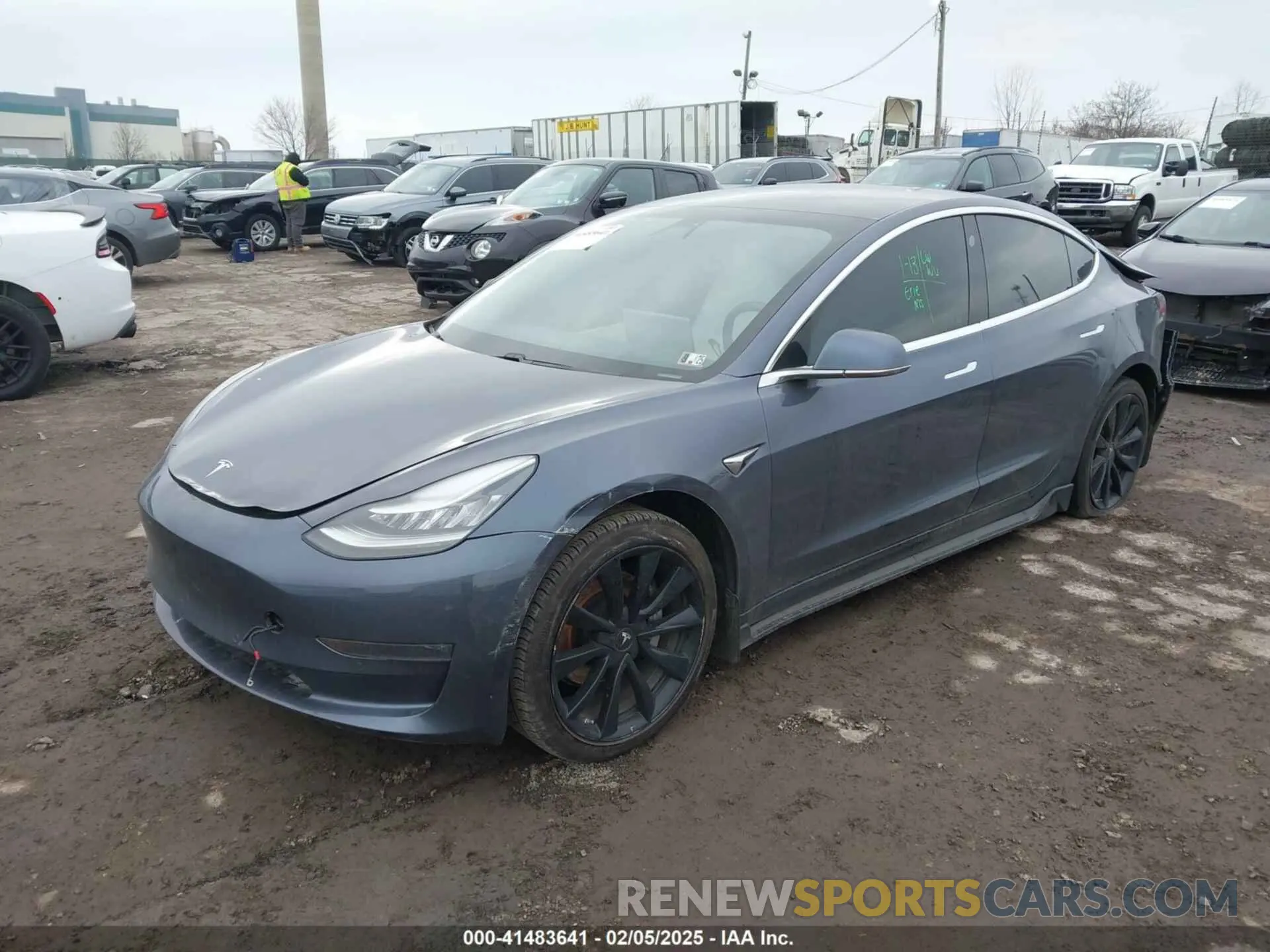 2 fotografías del automóvil dañado 5YJ3E1EBXLF668764 TESLA MODEL 3 2020