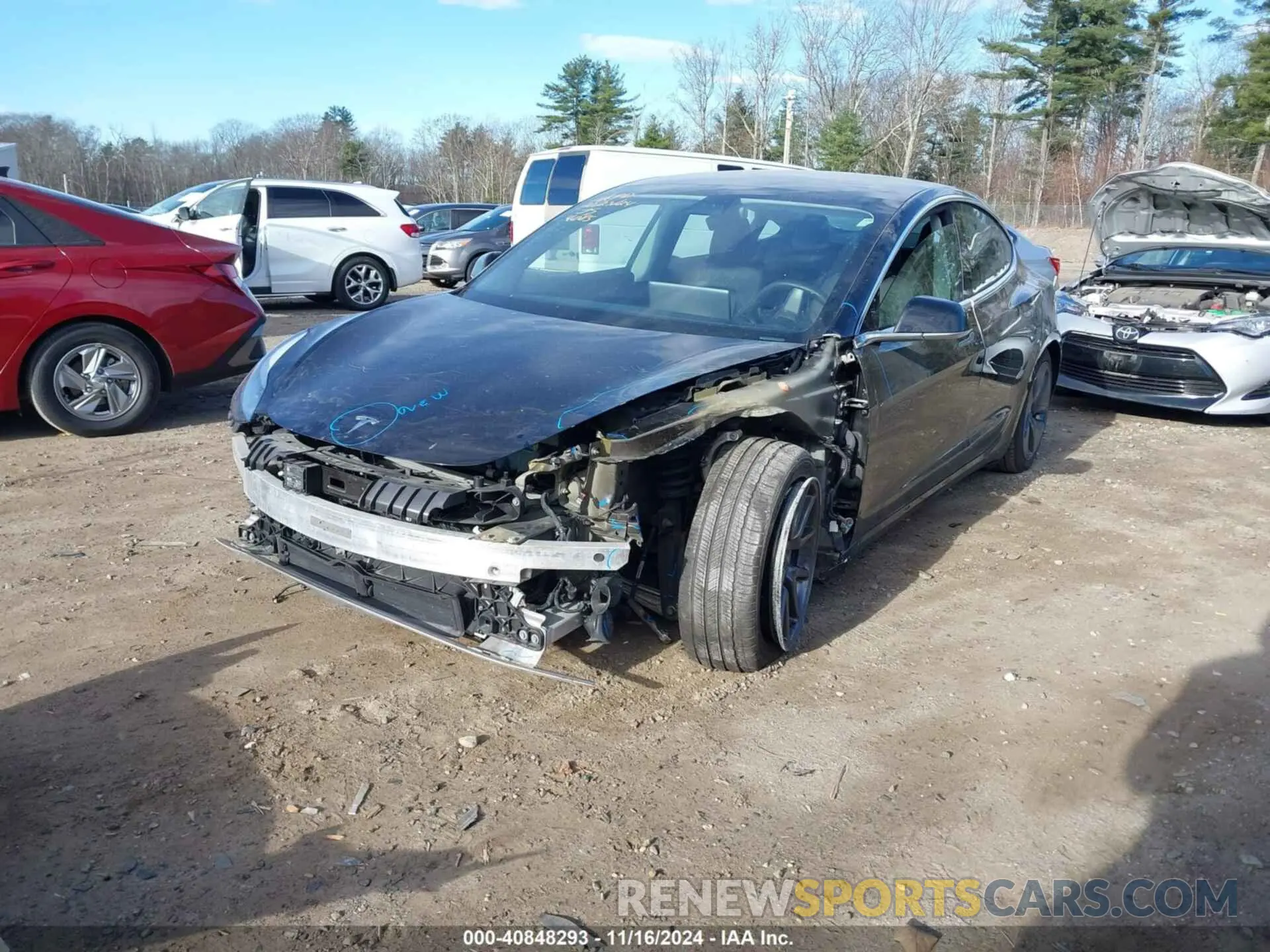 2 fotografías del automóvil dañado 5YJ3E1EBXLF764085 TESLA MODEL 3 2020