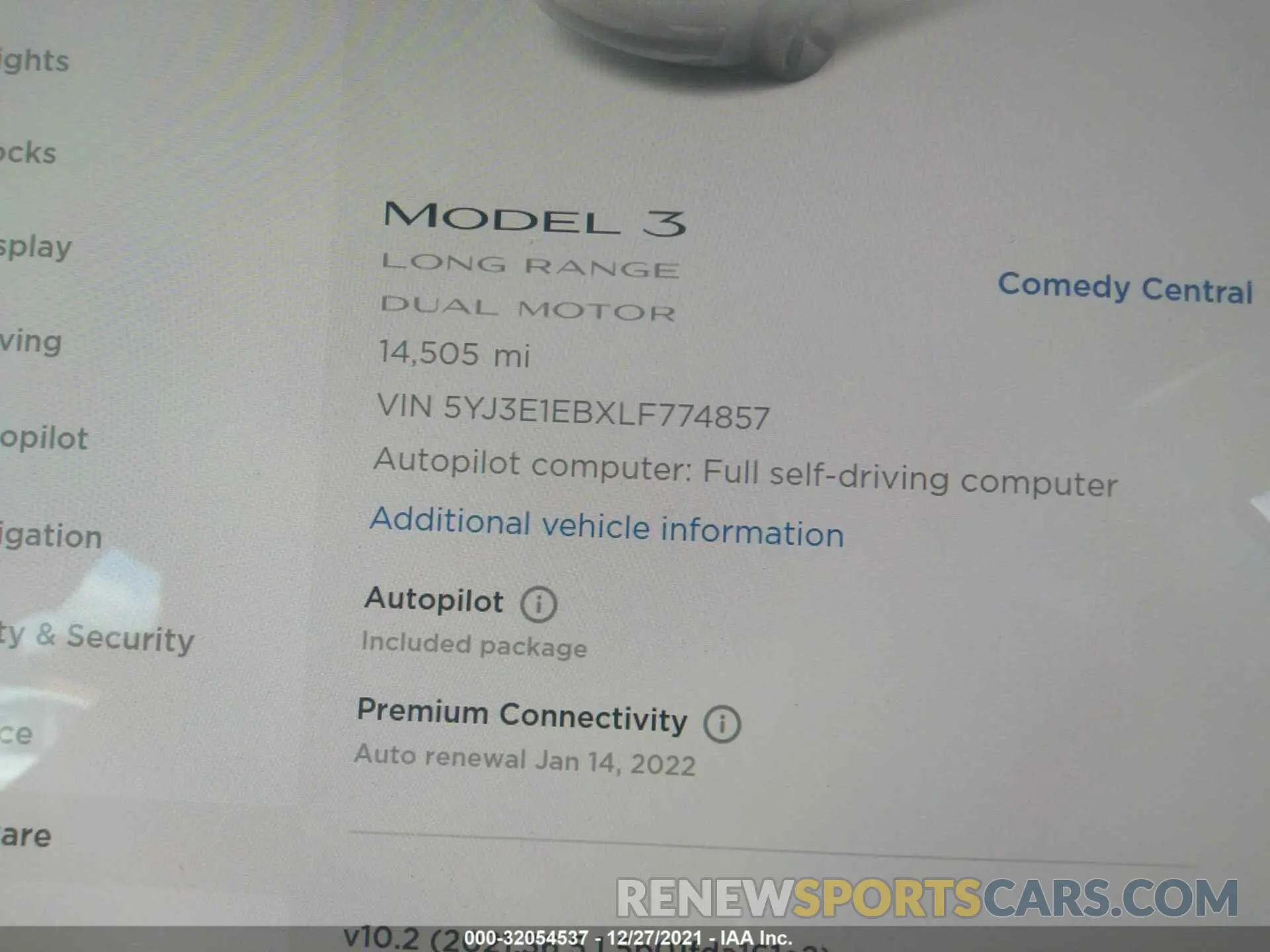 7 fotografías del automóvil dañado 5YJ3E1EBXLF774857 TESLA MODEL 3 2020