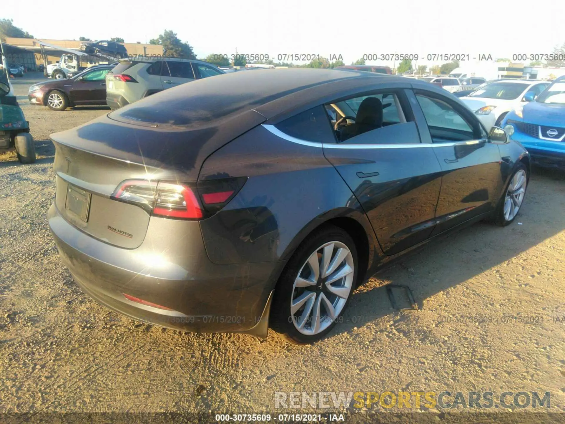 4 fotografías del automóvil dañado 5YJ3E1EBXLF795434 TESLA MODEL 3 2020