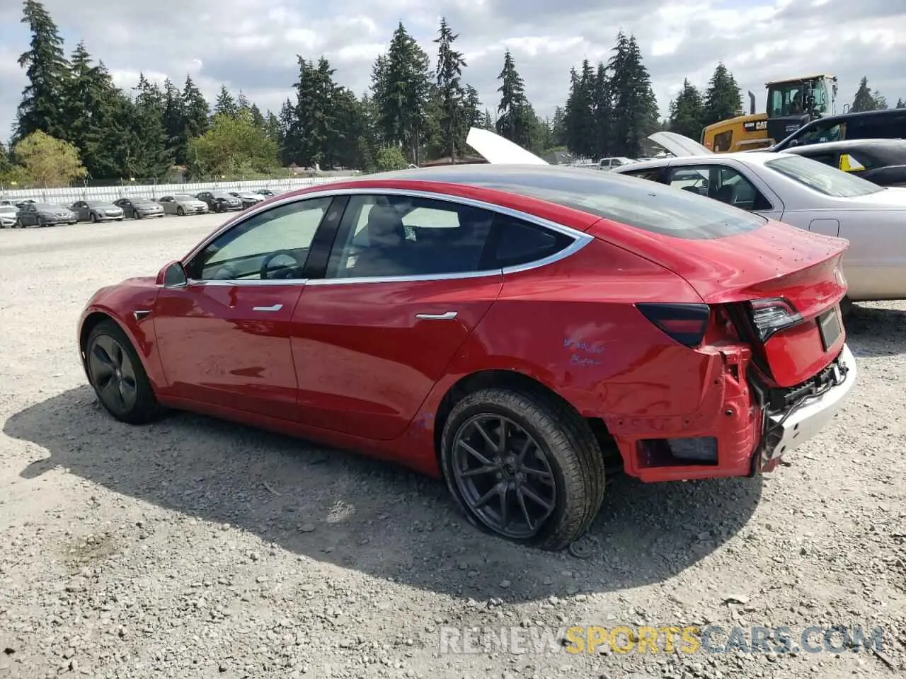 2 fotografías del automóvil dañado 5YJ3E1EBXLF800874 TESLA MODEL 3 2020