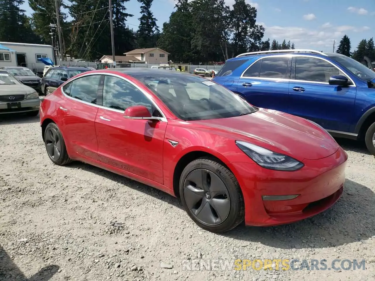 4 fotografías del automóvil dañado 5YJ3E1EBXLF800874 TESLA MODEL 3 2020