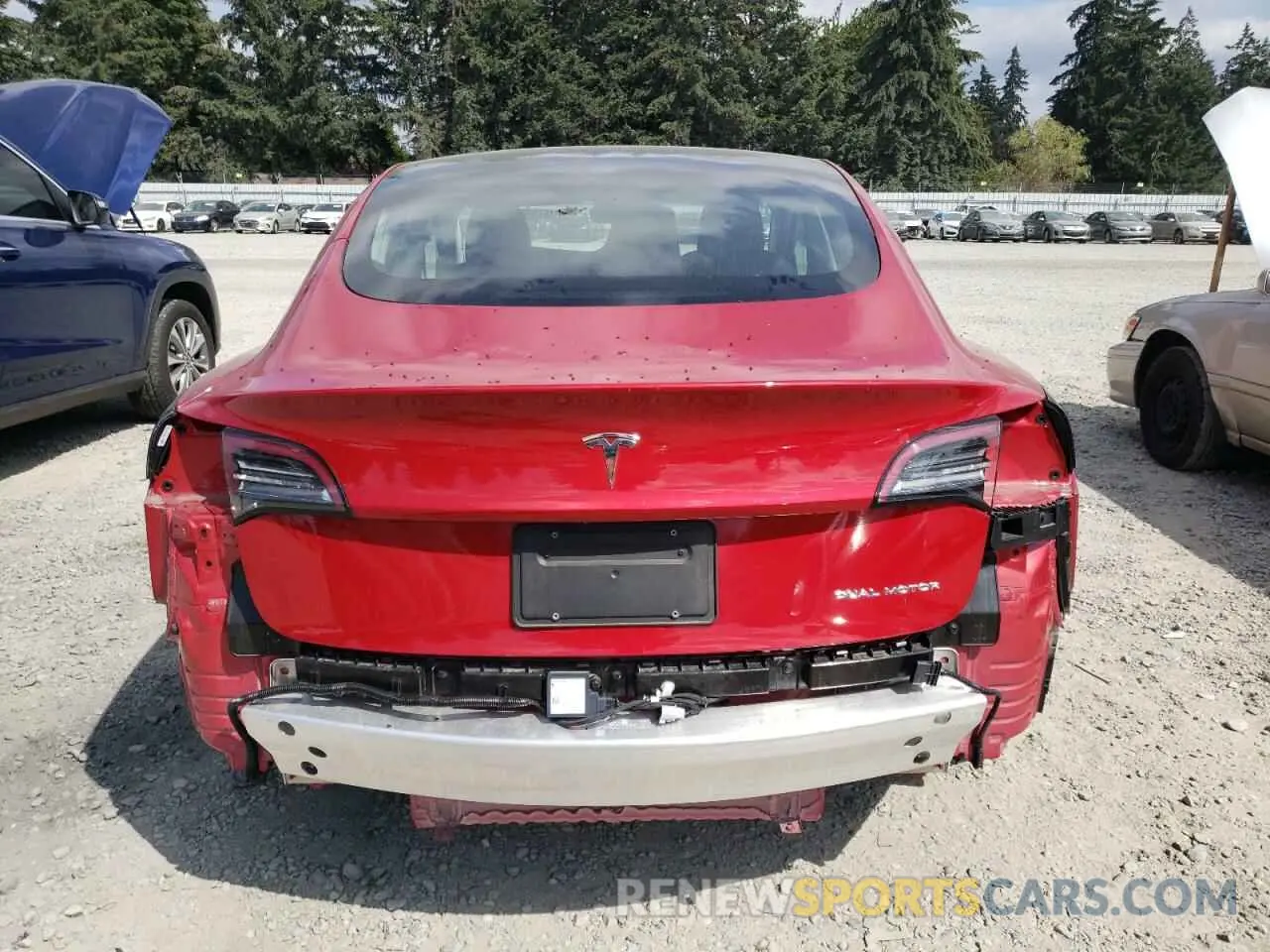 6 fotografías del automóvil dañado 5YJ3E1EBXLF800874 TESLA MODEL 3 2020