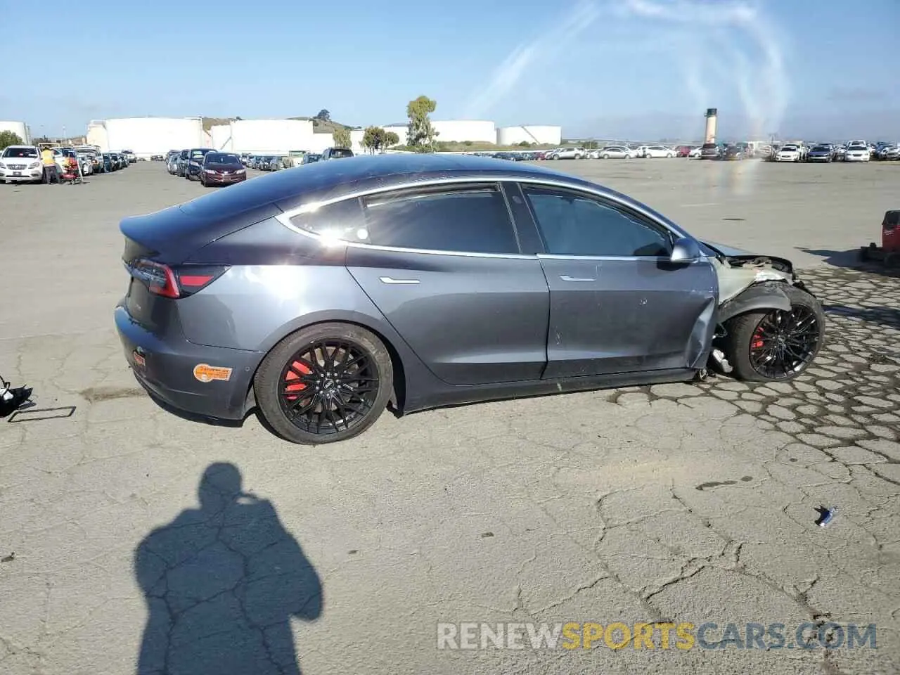 3 fotografías del automóvil dañado 5YJ3E1EC0LF714594 TESLA MODEL 3 2020