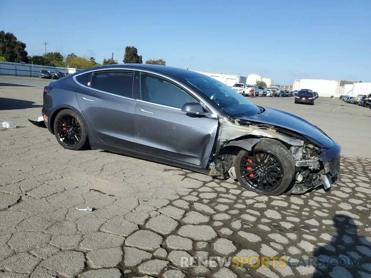 4 fotografías del automóvil dañado 5YJ3E1EC0LF714594 TESLA MODEL 3 2020