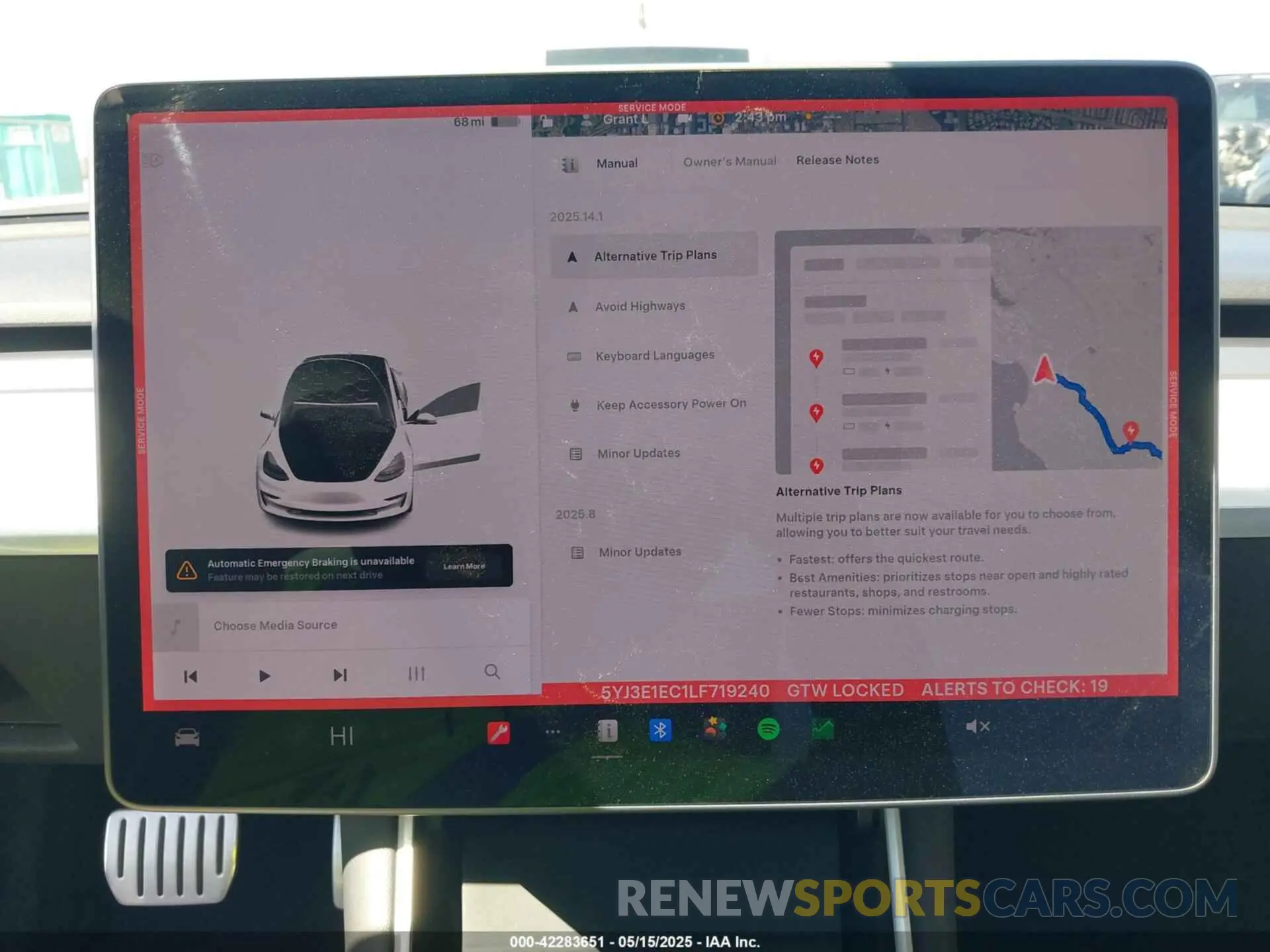 18 fotografías del automóvil dañado 5YJ3E1EC1LF719240 TESLA MODEL 3 2020