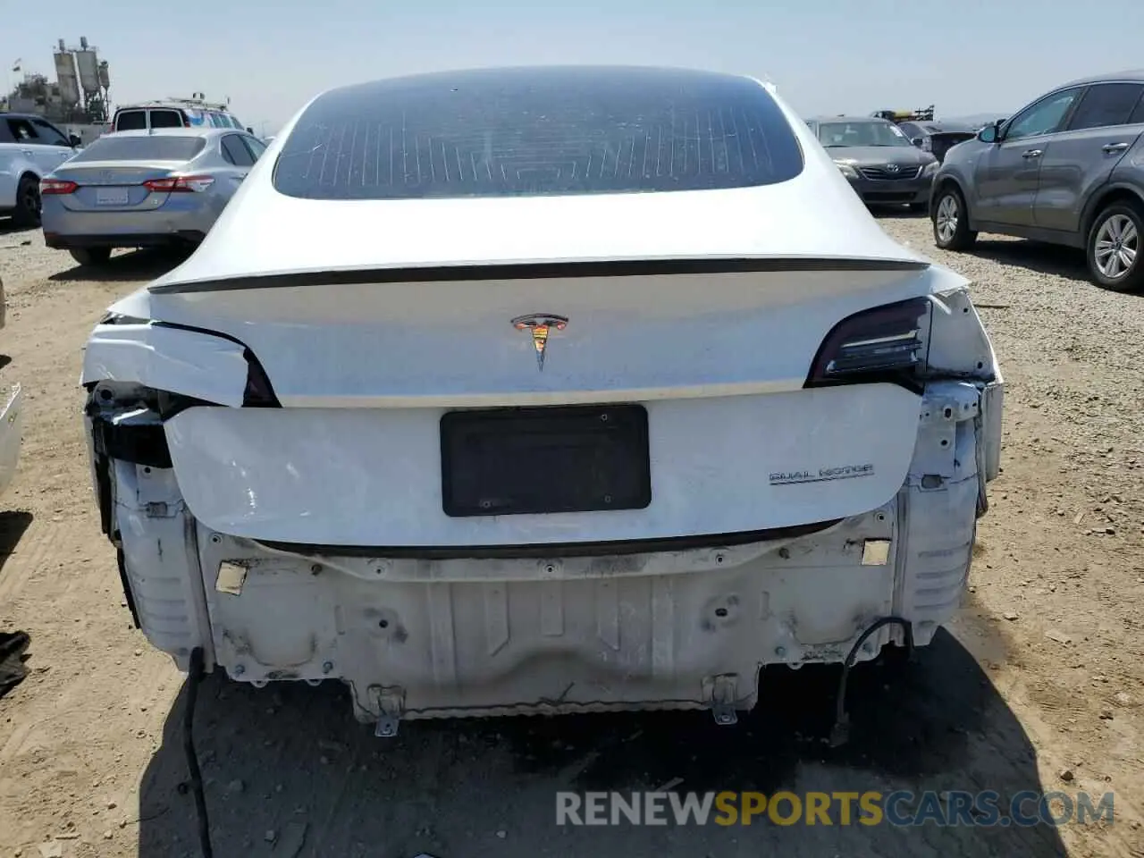 6 fotografías del automóvil dañado 5YJ3E1EC1LF736281 TESLA MODEL 3 2020