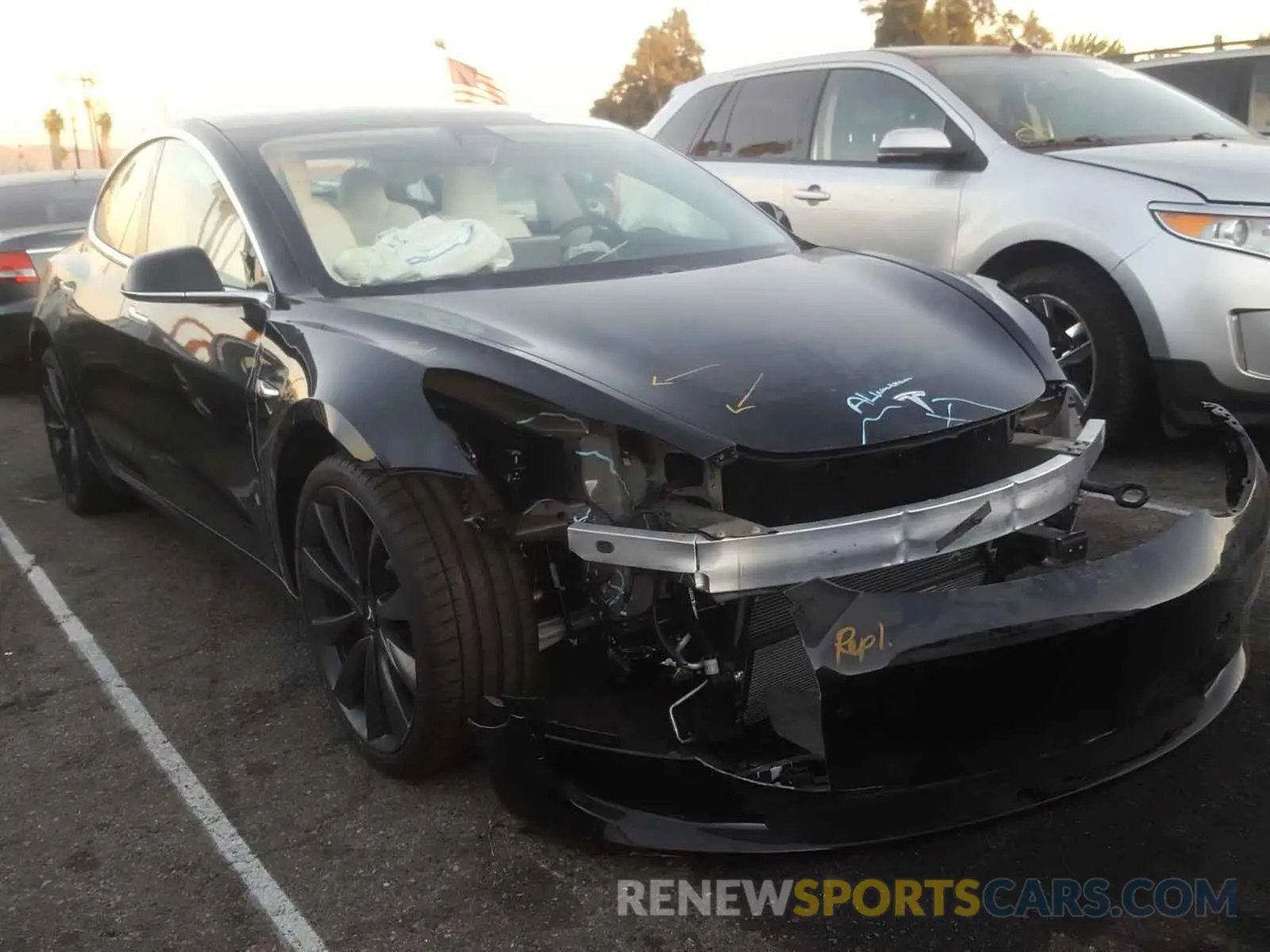 1 fotografías del automóvil dañado 5YJ3E1EC1LF774965 TESLA MODEL 3 2020