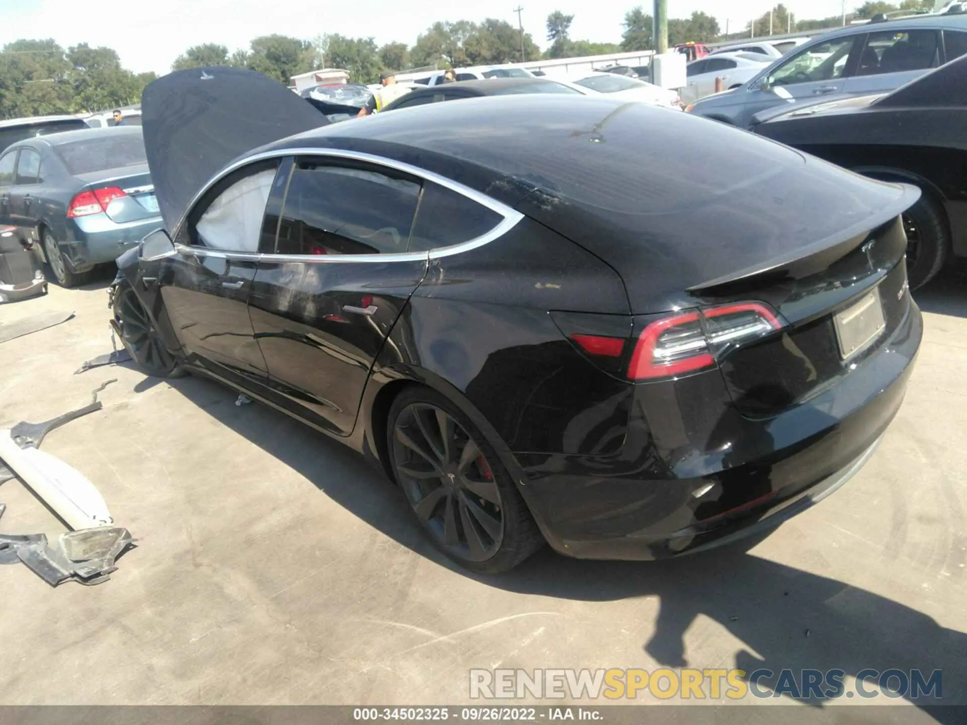 3 fotografías del automóvil dañado 5YJ3E1EC2LF641664 TESLA MODEL 3 2020
