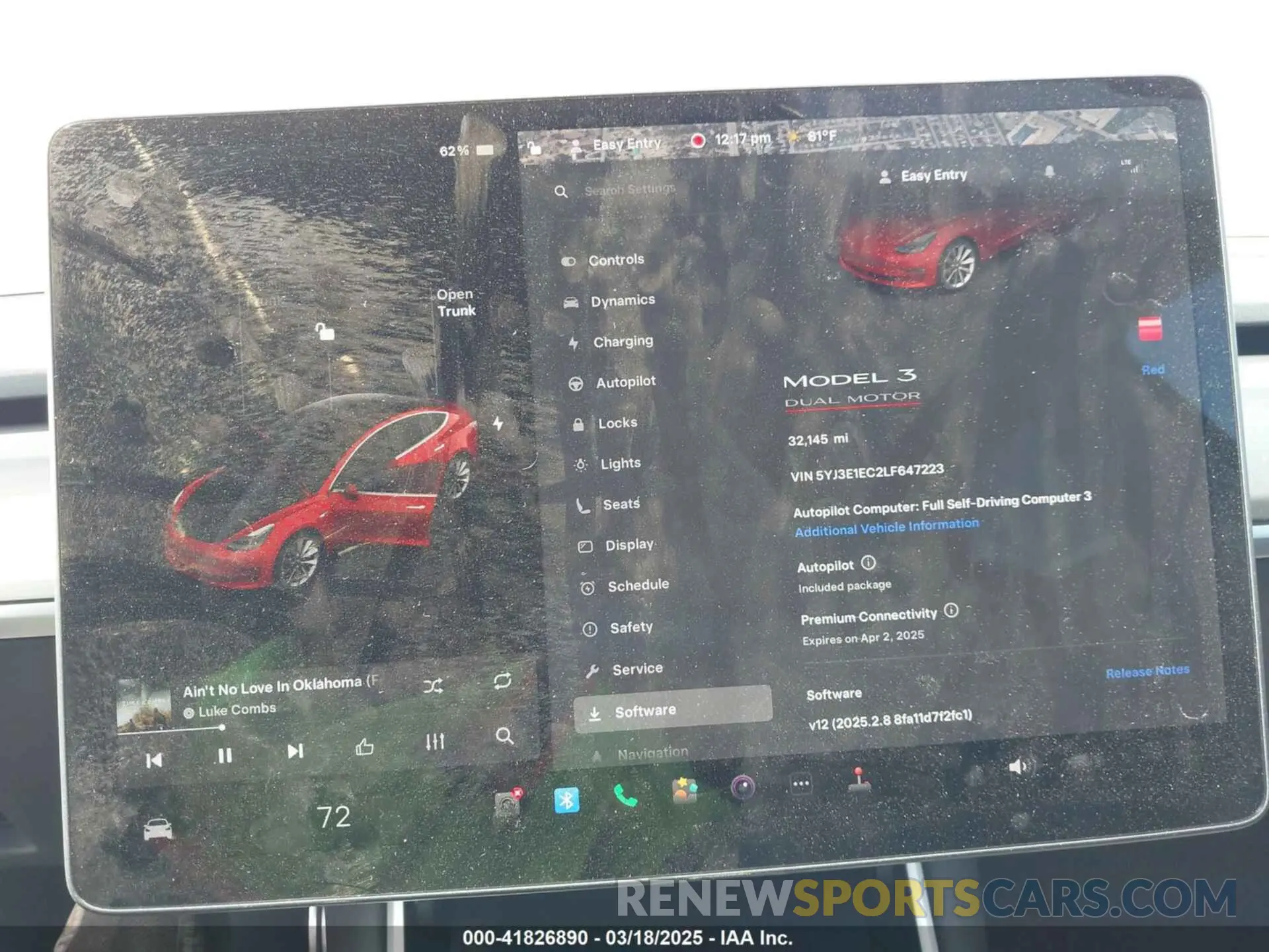 16 fotografías del automóvil dañado 5YJ3E1EC2LF647223 TESLA MODEL 3 2020