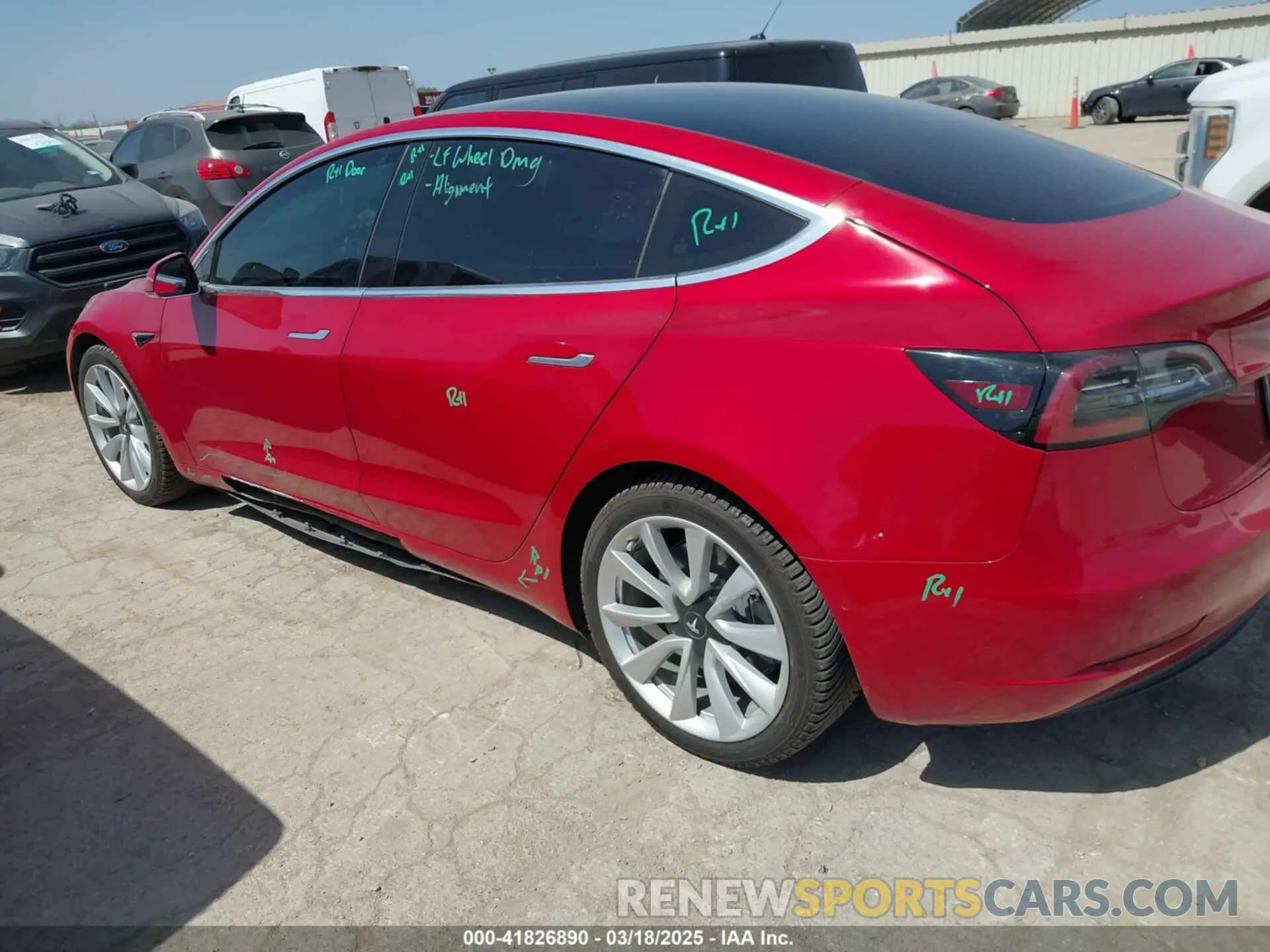 3 fotografías del automóvil dañado 5YJ3E1EC2LF647223 TESLA MODEL 3 2020
