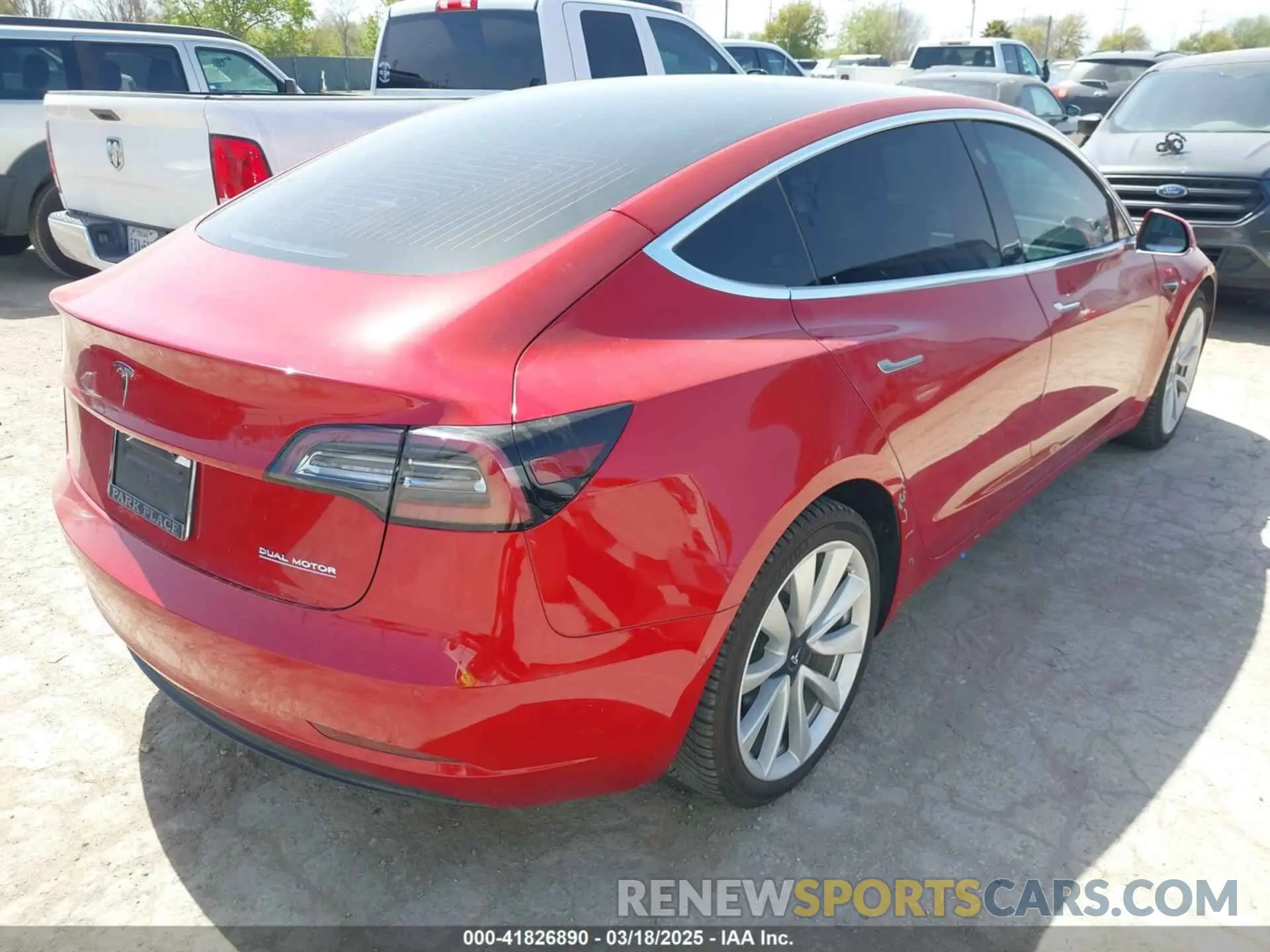 4 fotografías del automóvil dañado 5YJ3E1EC2LF647223 TESLA MODEL 3 2020