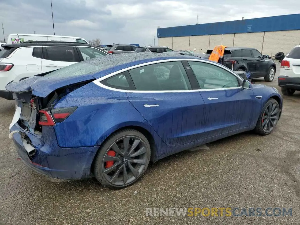 3 fotografías del automóvil dañado 5YJ3E1EC2LF669481 TESLA MODEL 3 2020