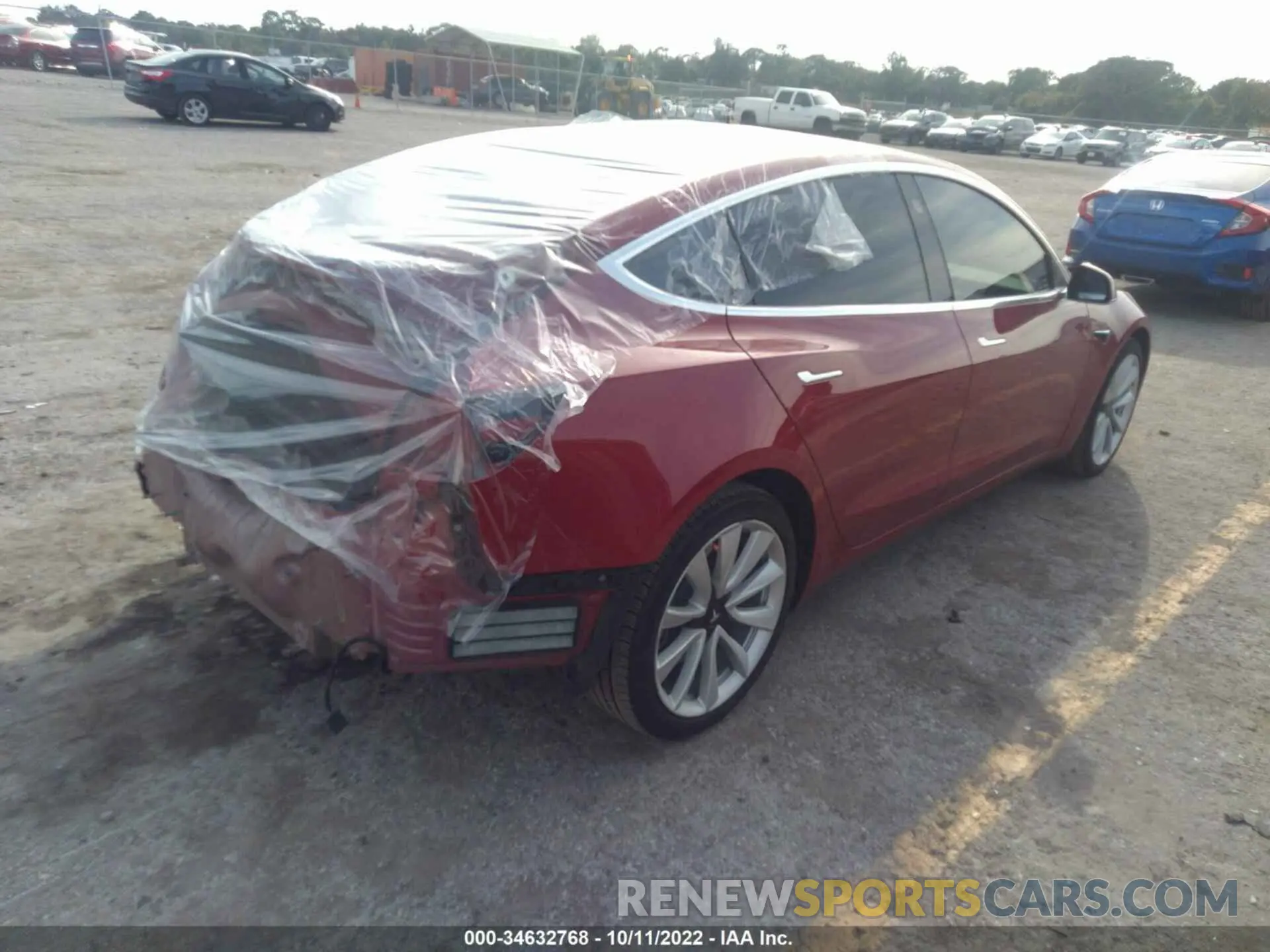 4 fotografías del automóvil dañado 5YJ3E1EC3LF586769 TESLA MODEL 3 2020