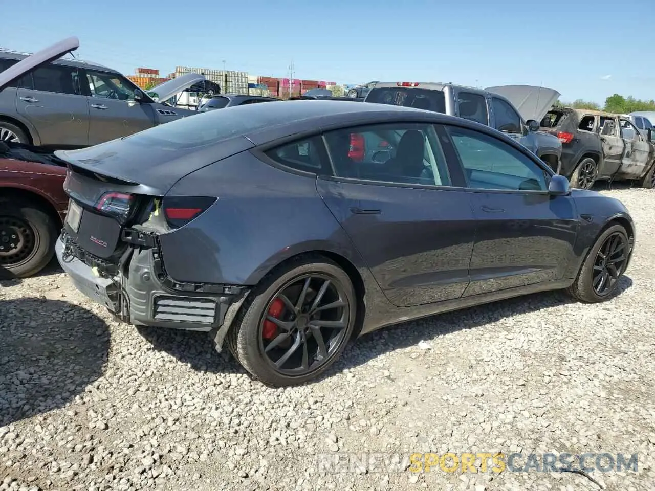 3 fotografías del automóvil dañado 5YJ3E1EC3LF646940 TESLA MODEL 3 2020