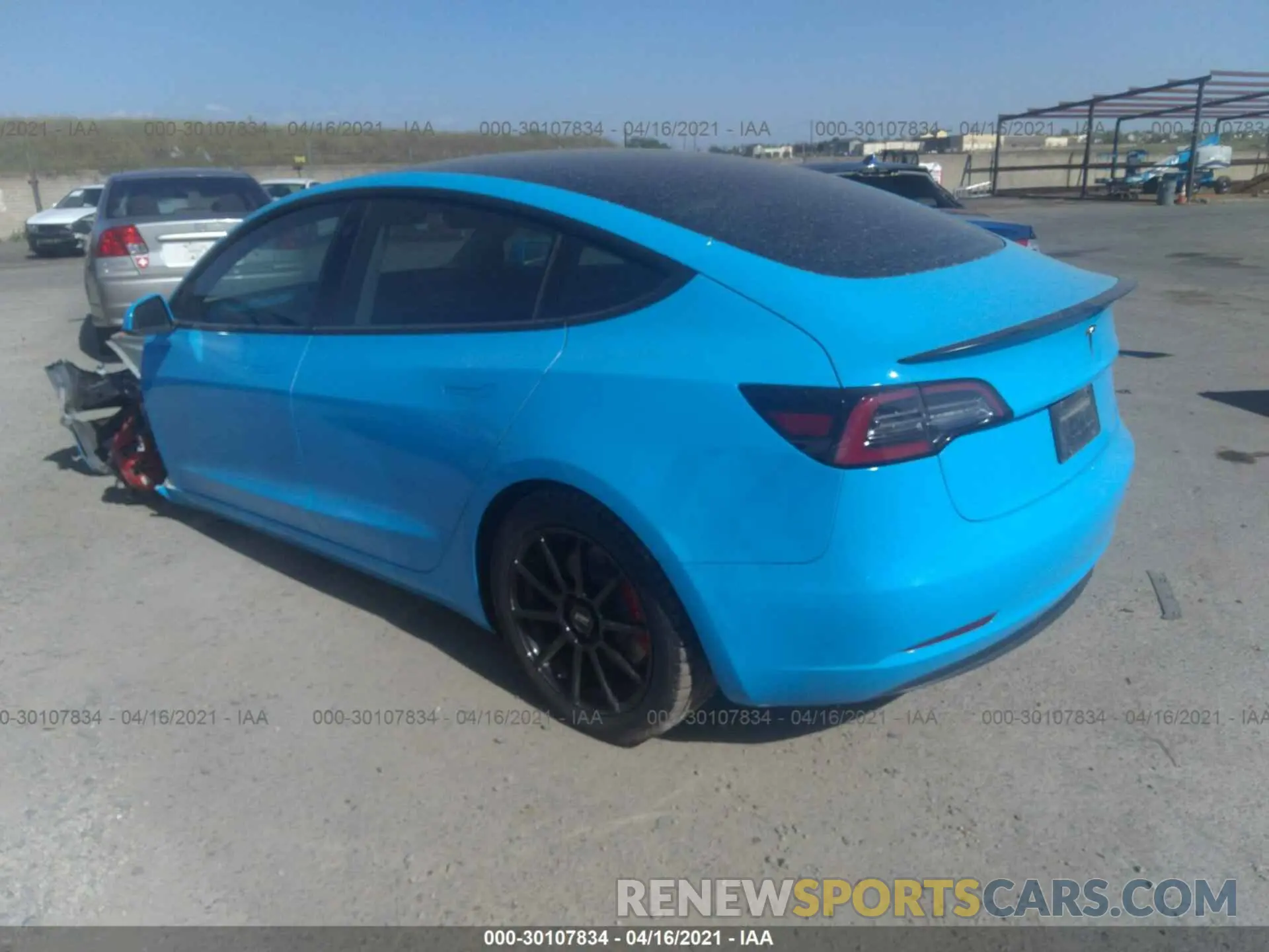 3 fotografías del automóvil dañado 5YJ3E1EC3LF719465 TESLA MODEL 3 2020