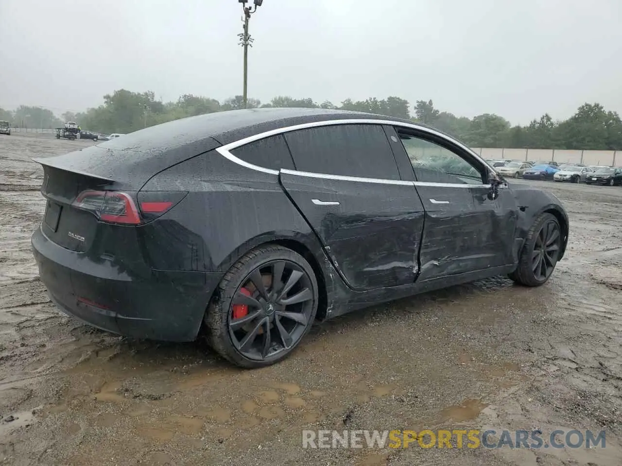 3 fotografías del automóvil dañado 5YJ3E1EC3LF791637 TESLA MODEL 3 2020