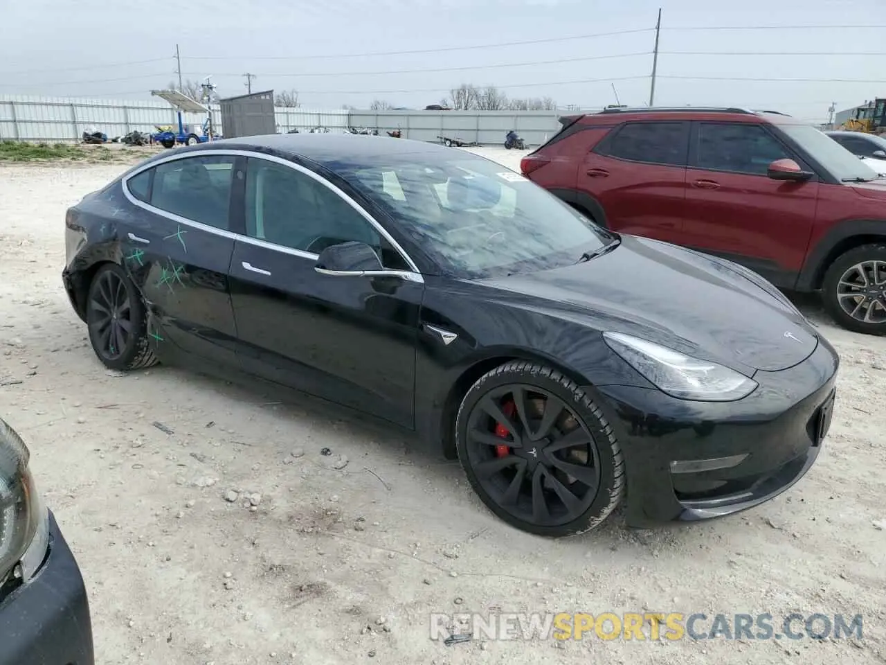 4 fotografías del automóvil dañado 5YJ3E1EC4LF640676 TESLA MODEL 3 2020