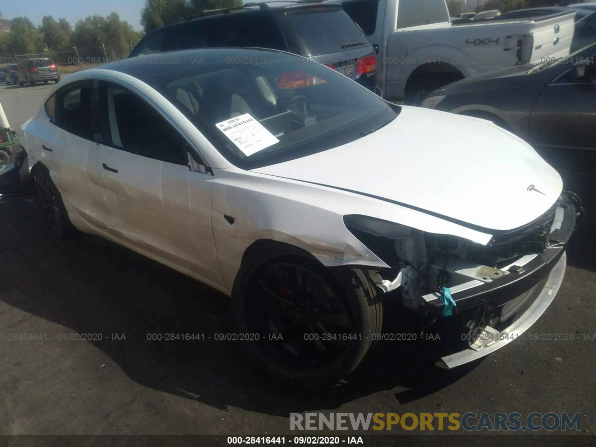 1 fotografías del automóvil dañado 5YJ3E1EC4LF641245 TESLA MODEL 3 2020
