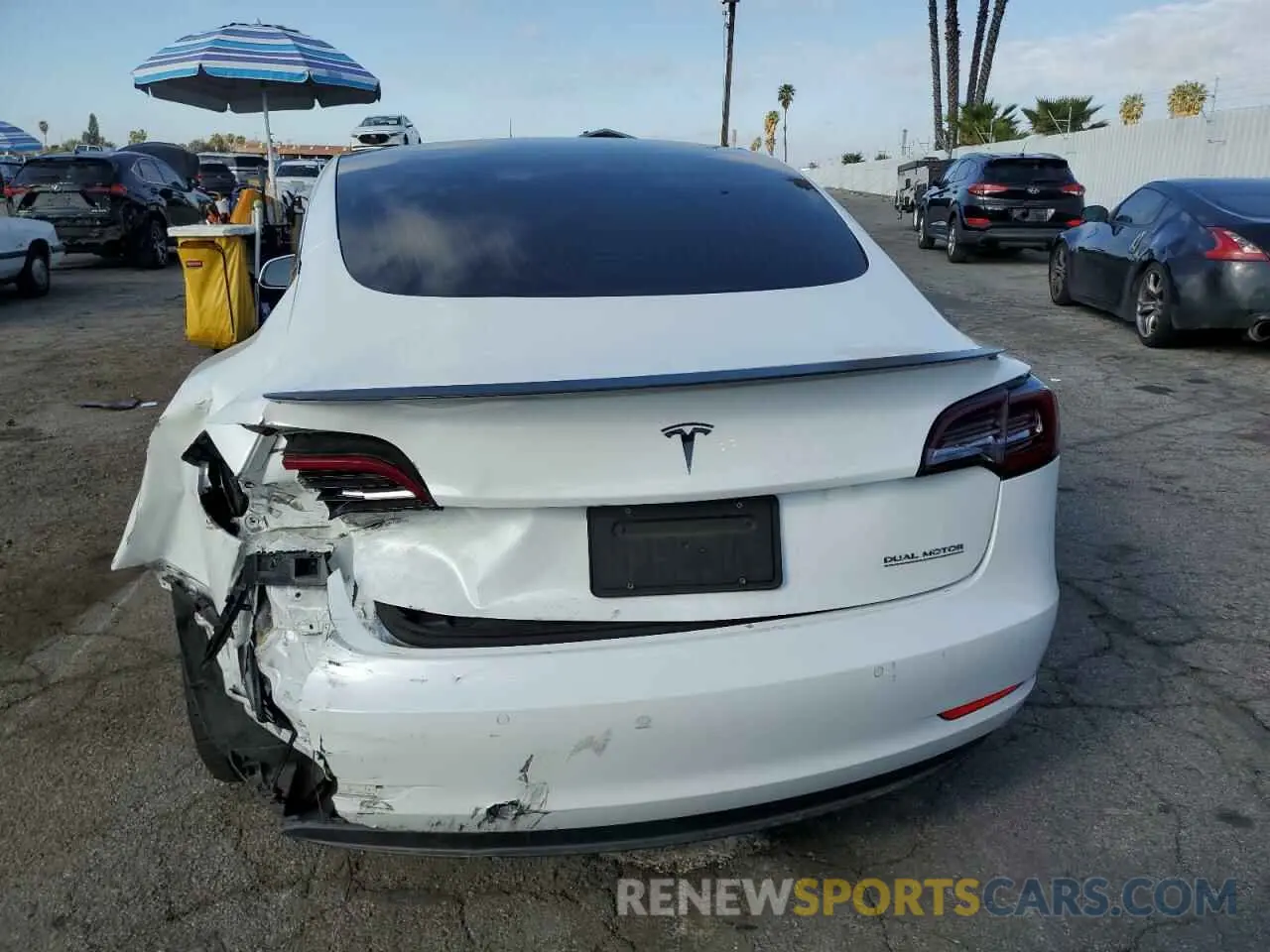 6 fotografías del automóvil dañado 5YJ3E1EC4LF719331 TESLA MODEL 3 2020
